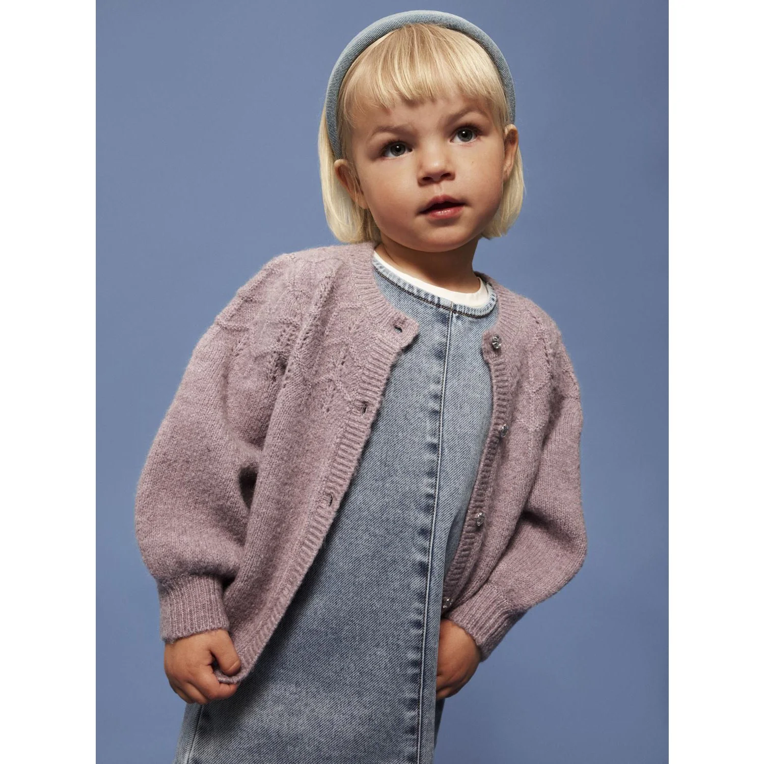 Name It Lavender Gray Nmfbatrilla Ls Knit Card - Image 2