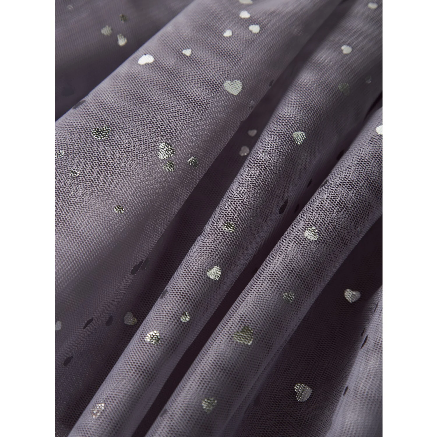 Name It Lavender Gray Silver Foil Nmfterana Tulle Skirt - Image 4