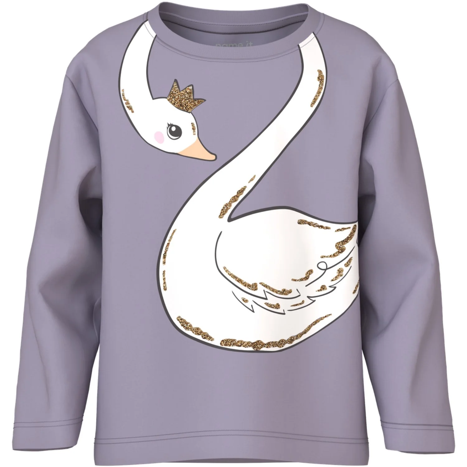 Name It Lavender Gray Swan Princess Nmfvaliane Ls Nreg Top