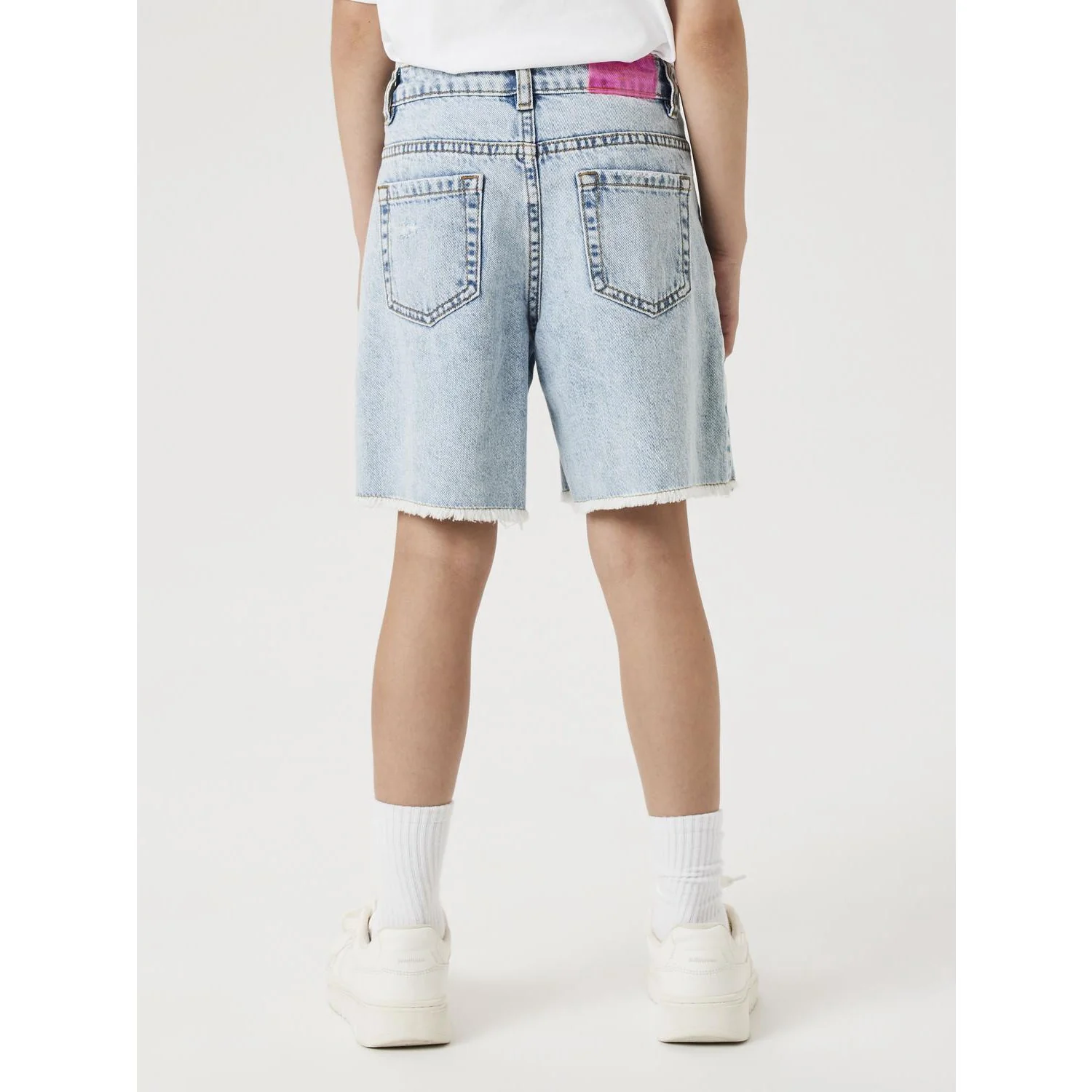 Name It Light Blue Bleached Denim Nkfbella Hw Wide Dnm Shorts 1488-Be Noos - Image 3