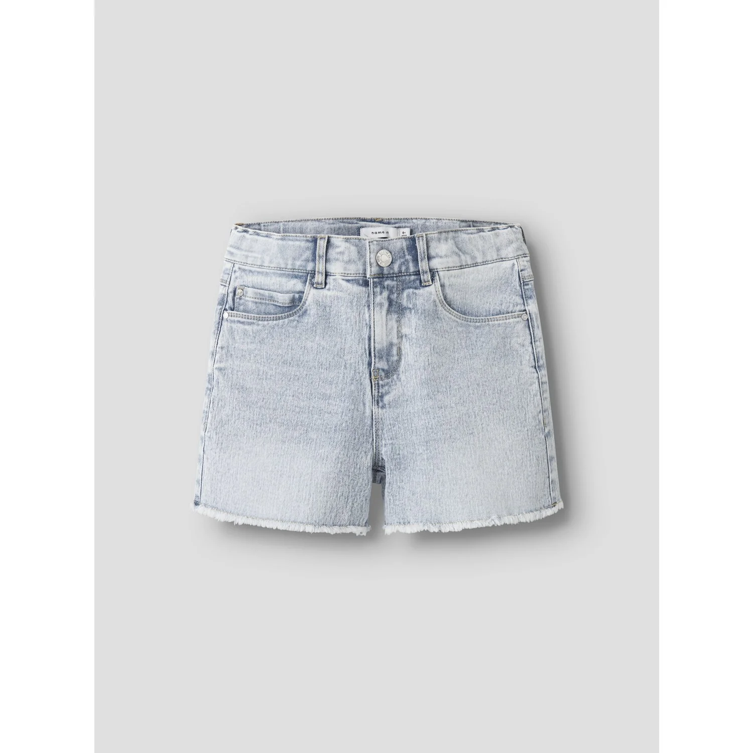 Name It Light Blue Bleached Denim Nkfrose Hw Mom Dnm Shorts 8222-Ya Noos - Image 2
