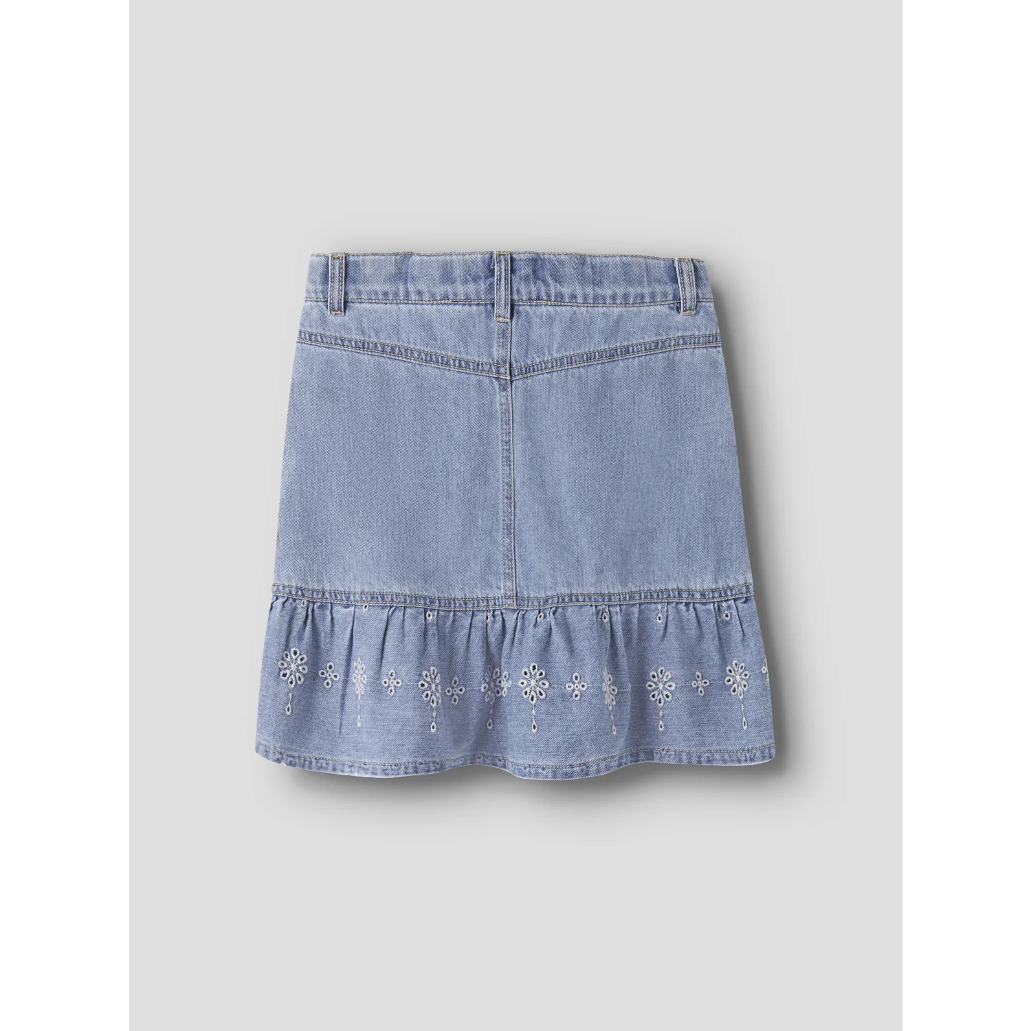 Name It Light Blue Denim Anglaise Nkfhallie Dnm Anglaise Skirt 1026-Ov H - Image 2