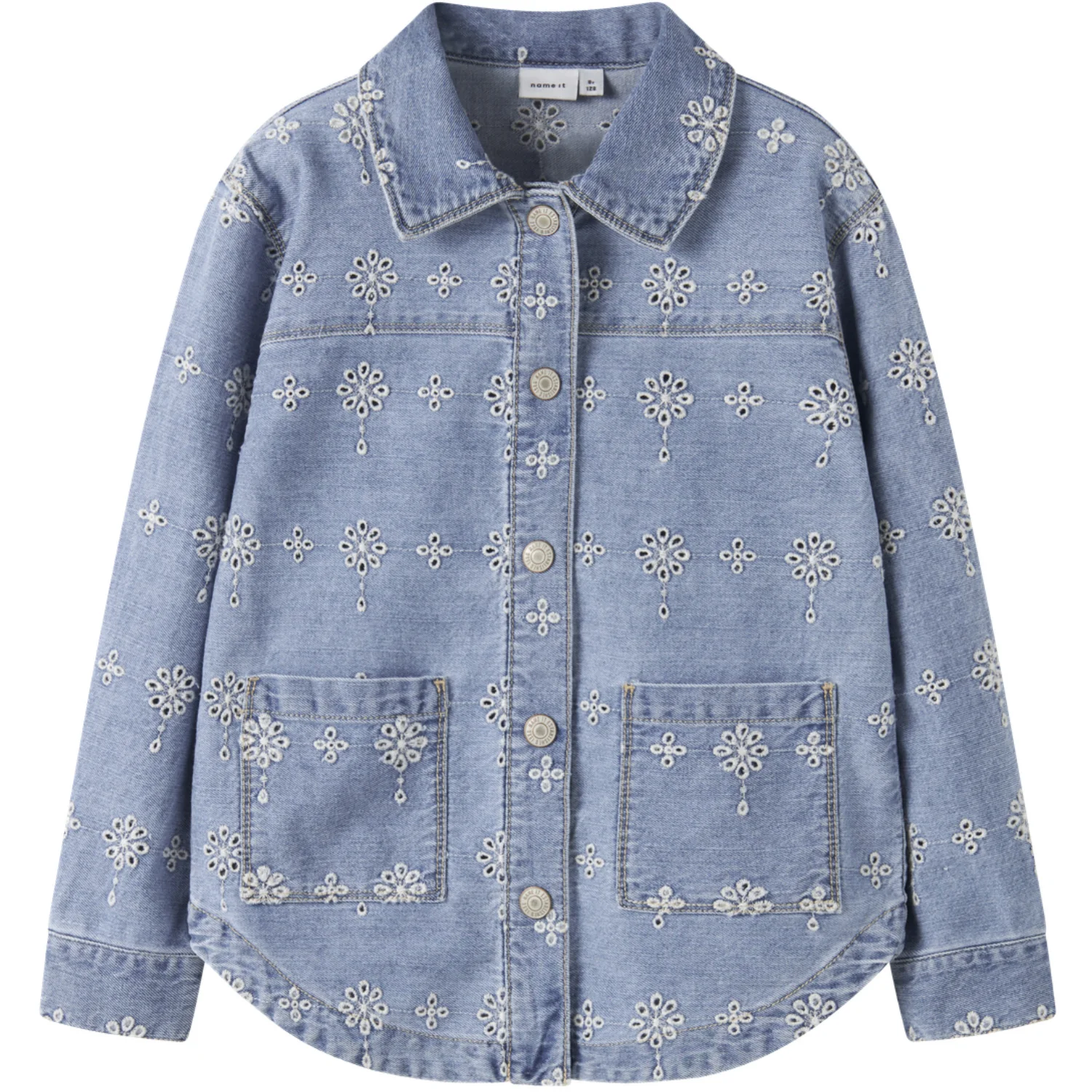 Name It Light Blue Denim Anglaise Nkfharper Dnm Anglaise Jacket 1026-Ov H