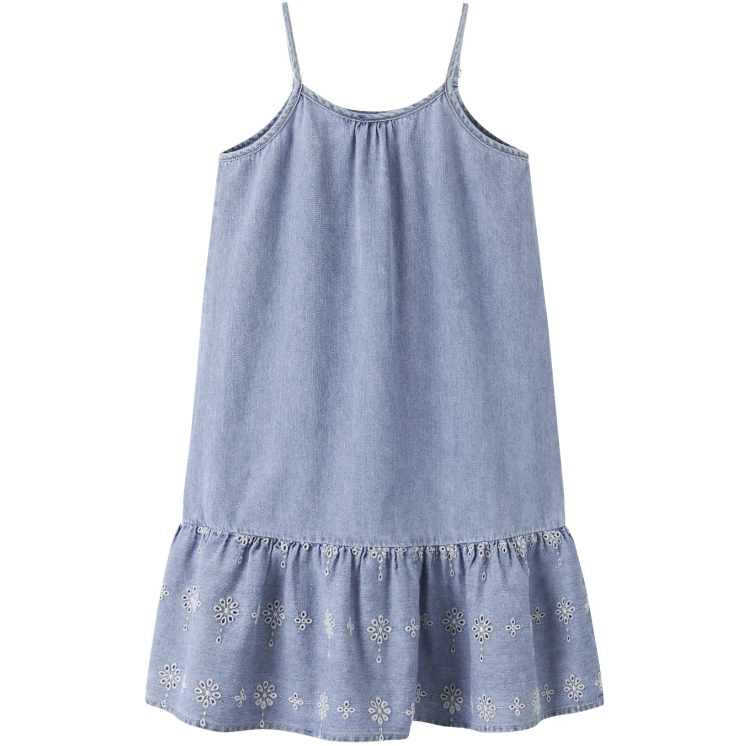 Name It Light Blue Denim Anglaise Nkfhaven Dnm Anglaise Dress 1026-Ov H