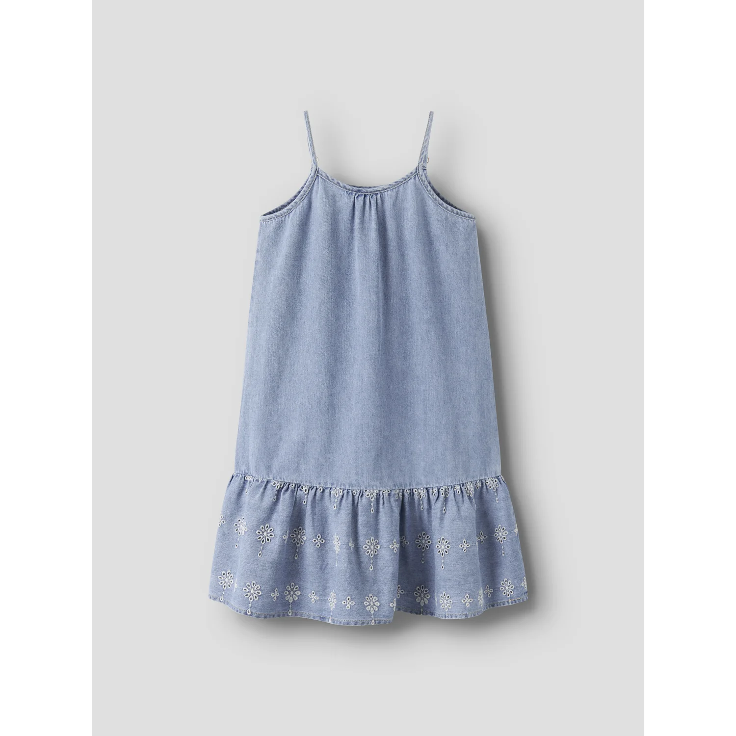 Name It Light Blue Denim Anglaise Nkfhaven Dnm Anglaise Dress 1026-Ov H - Image 3