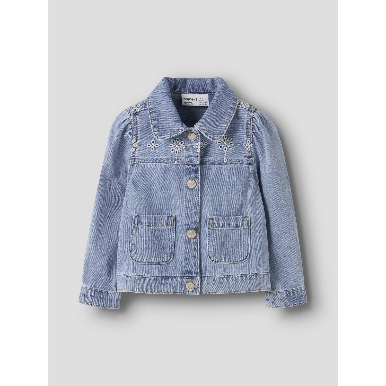 Name It Light Blue Denim Anglaise Nmfharper Dnm Anglaise Jacket 1026-Ov H - Image 5