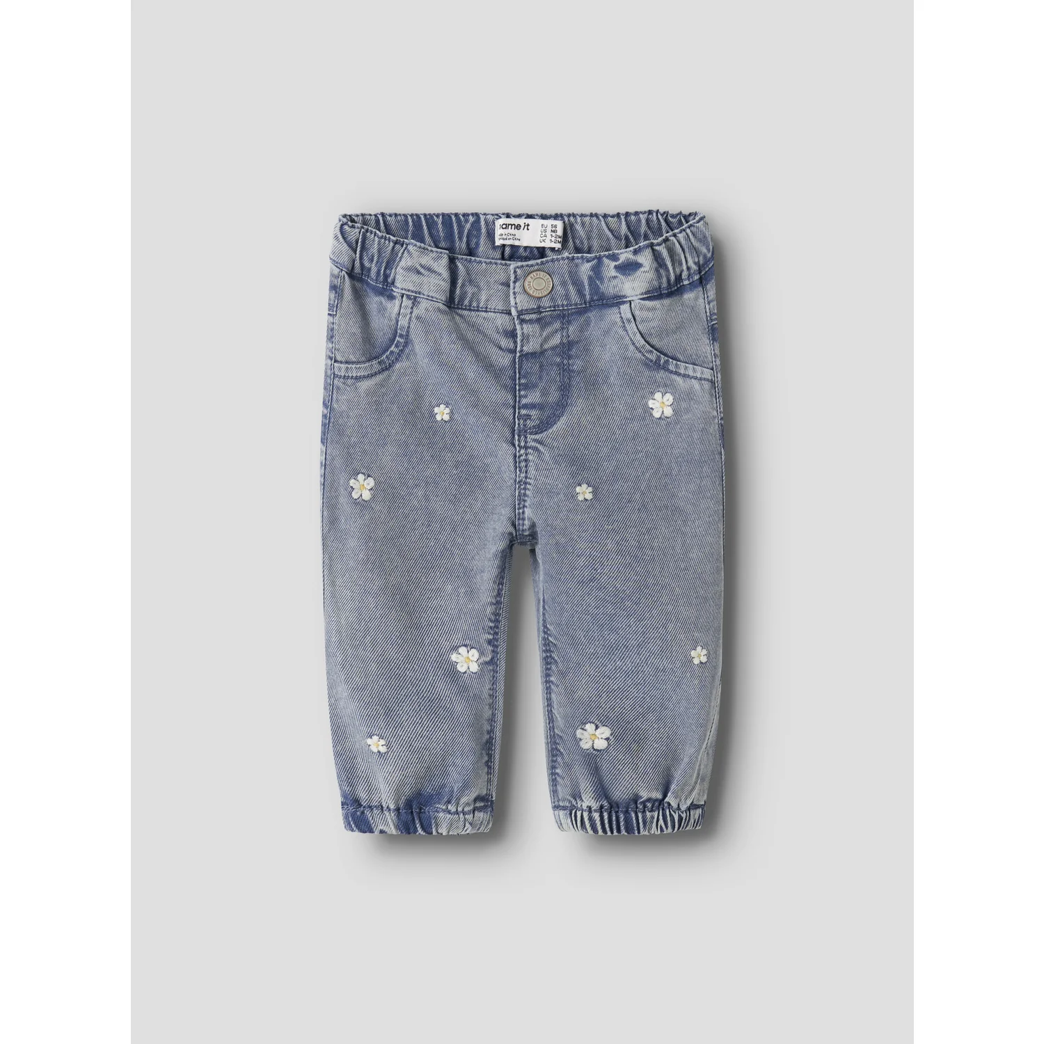 Name It Light Blue Denim Flowers Nbfrose Shaped R Emb Jeans 5321-Yb H - Image 3