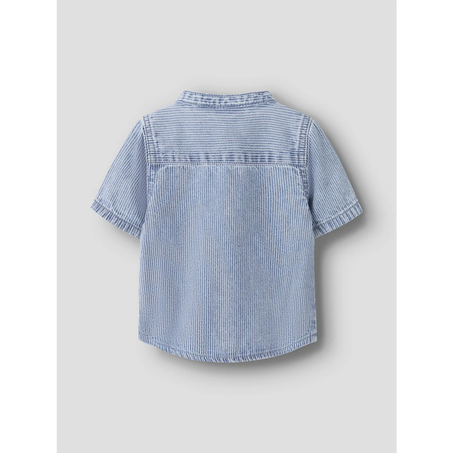 Name It Light Blue Denim Nbmleo Stripe Dnm Ss Shirt 1910-Ip H - Image 3