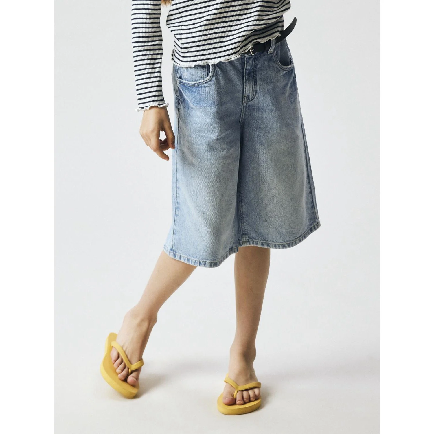 Name It Light Blue Denim Nkfbella Dnm Jorts 2227-Mj Lnoos - Image 3
