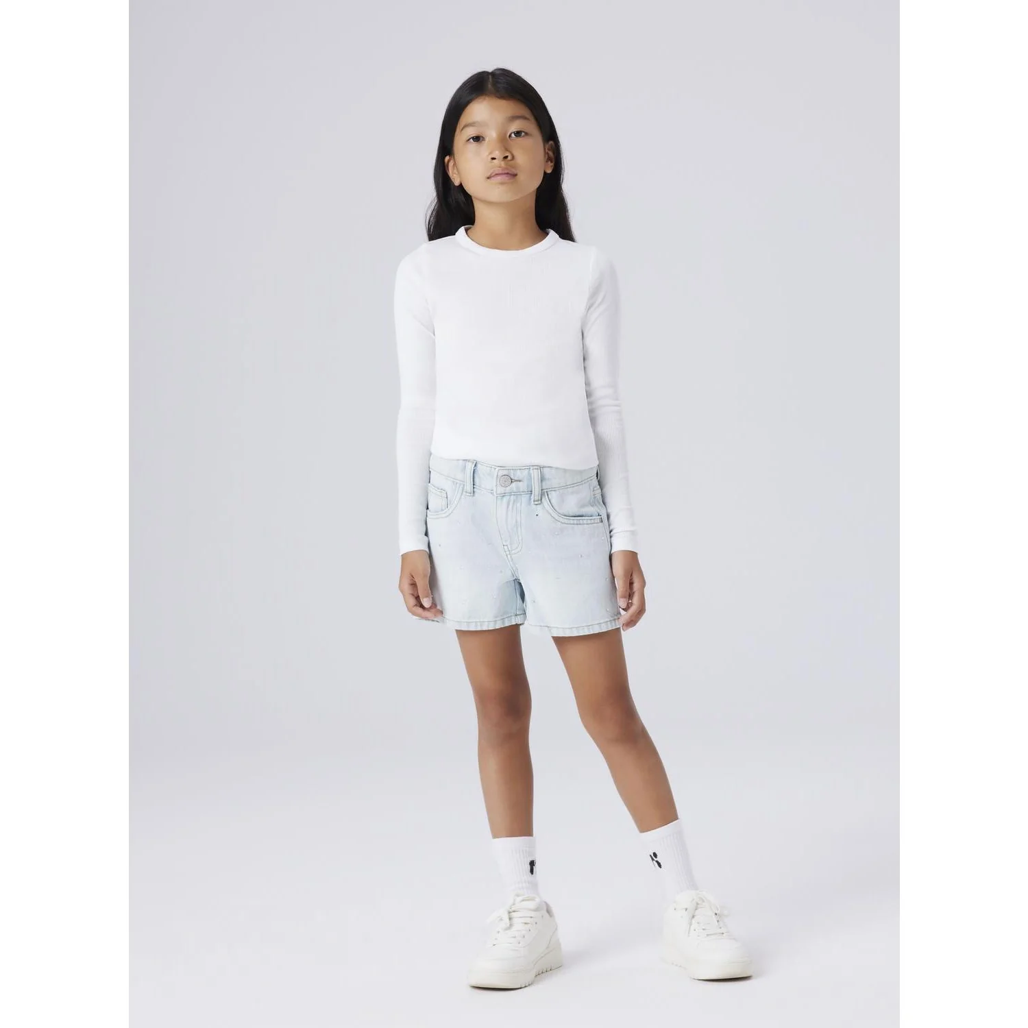 Name It Light Blue Denim Nkfrose Rhine Dnm Shorts 6042-Ac Noos - Image 2