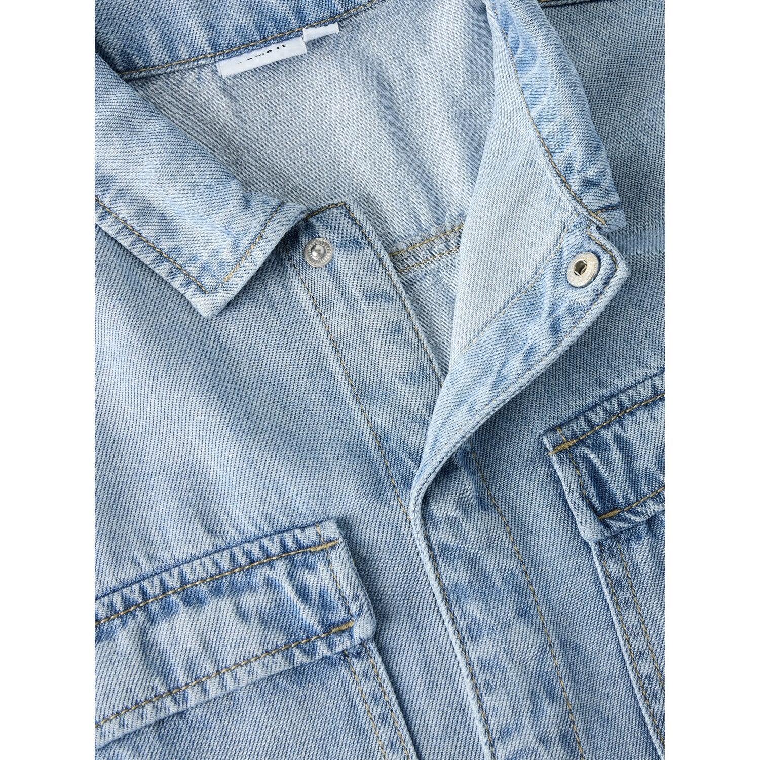 Name It Light Blue Denim Nkmjoy Boxy Dnm 1/2 Shirt 1860-Ph F - Image 2