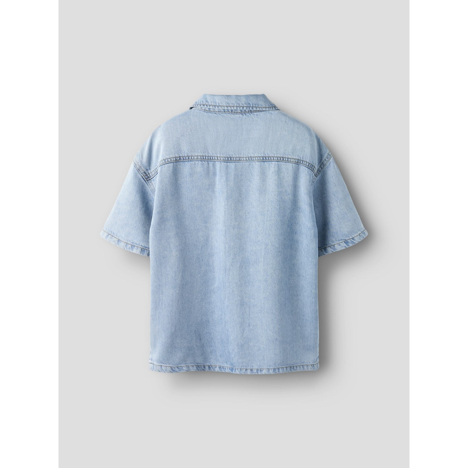 Name It Light Blue Denim Nkmjoy Boxy Dnm 1/2 Shirt 1860-Ph F - Image 3