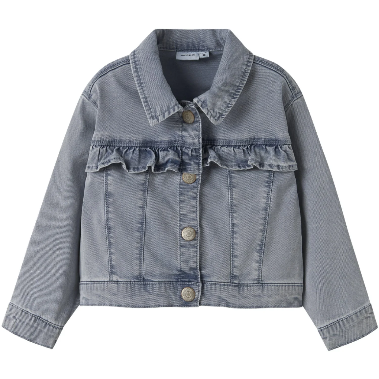 Name It Light Blue Denim Nmfjulia Dnm Frill Jacket 6006-Yb F