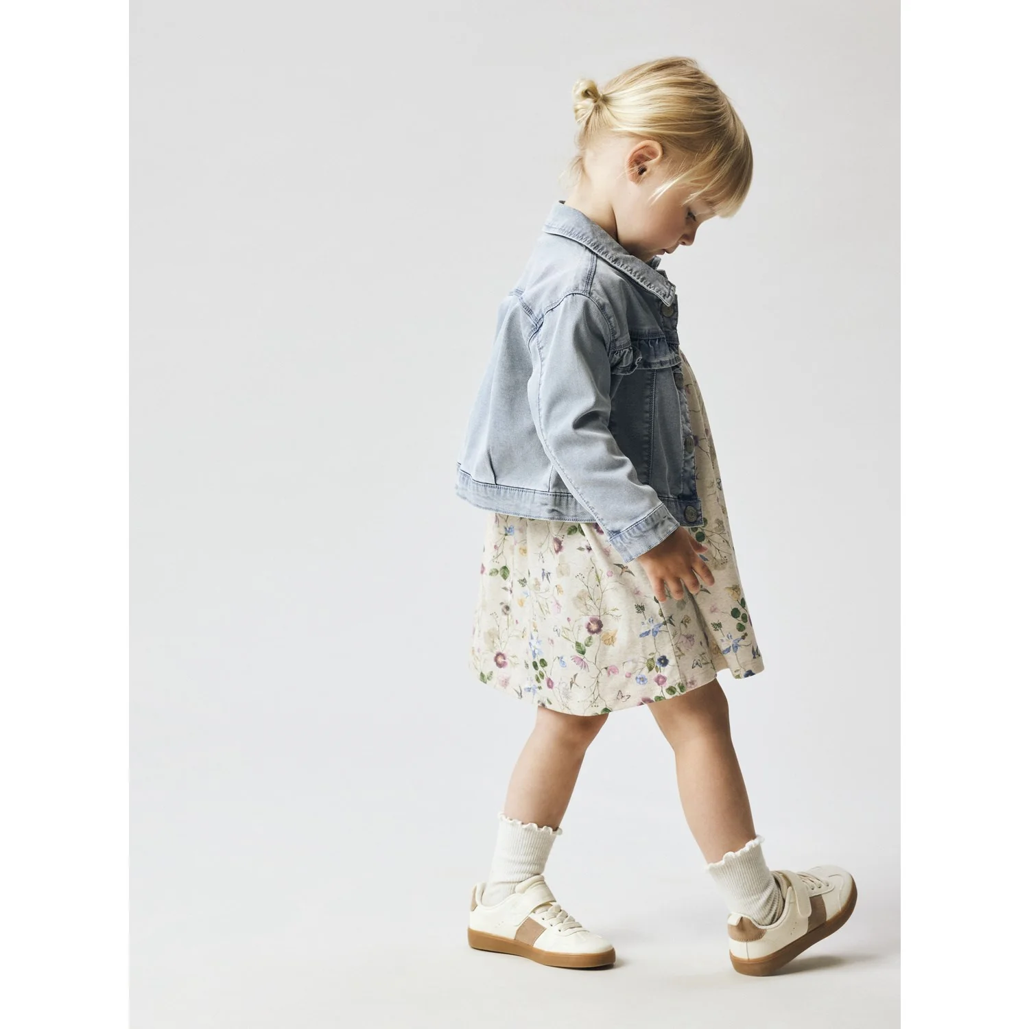 Name It Light Blue Denim Nmfjulia Dnm Frill Jacket 6006-Yb F - Image 3