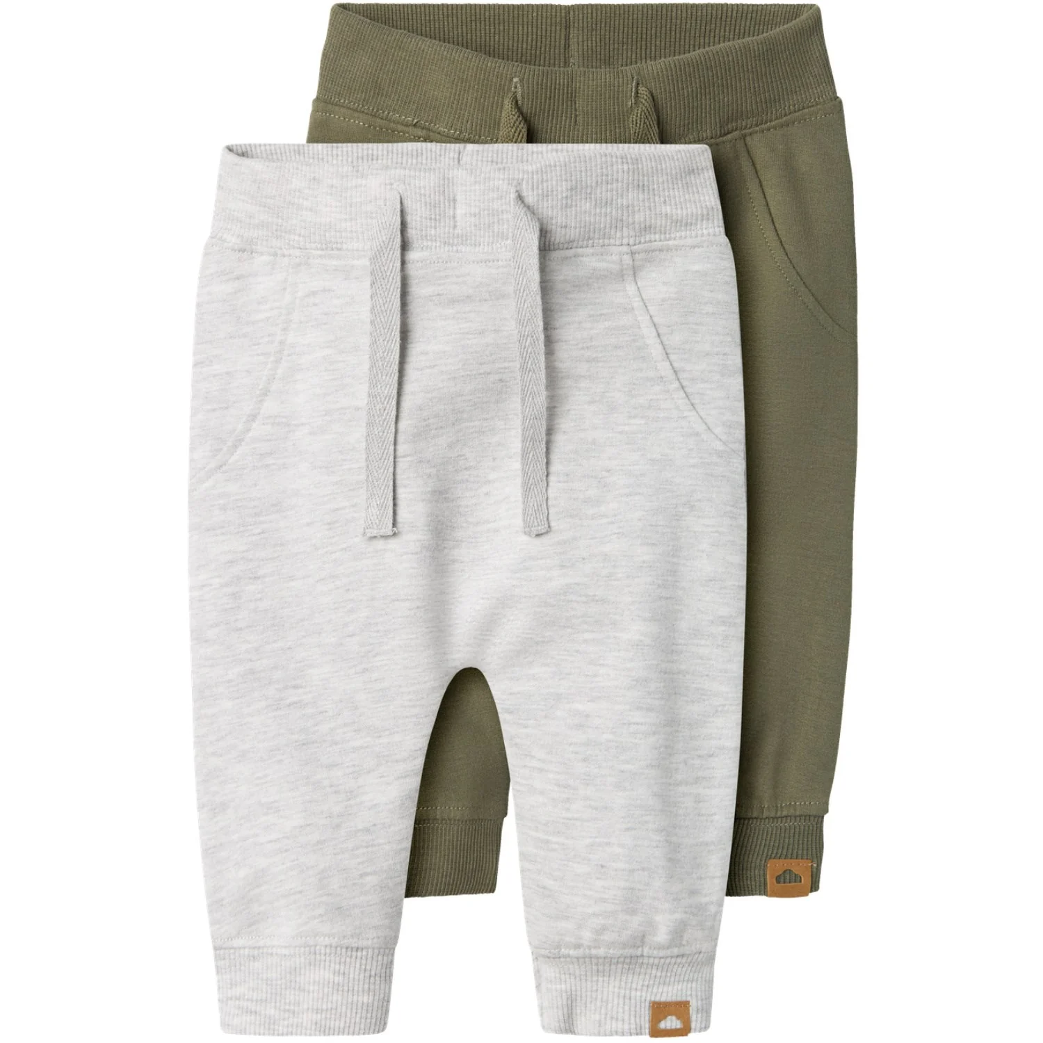 Name It Light Grey Melange Deep Lichten Green Nbntakki 2P Sweat Pants Noos - Image 5