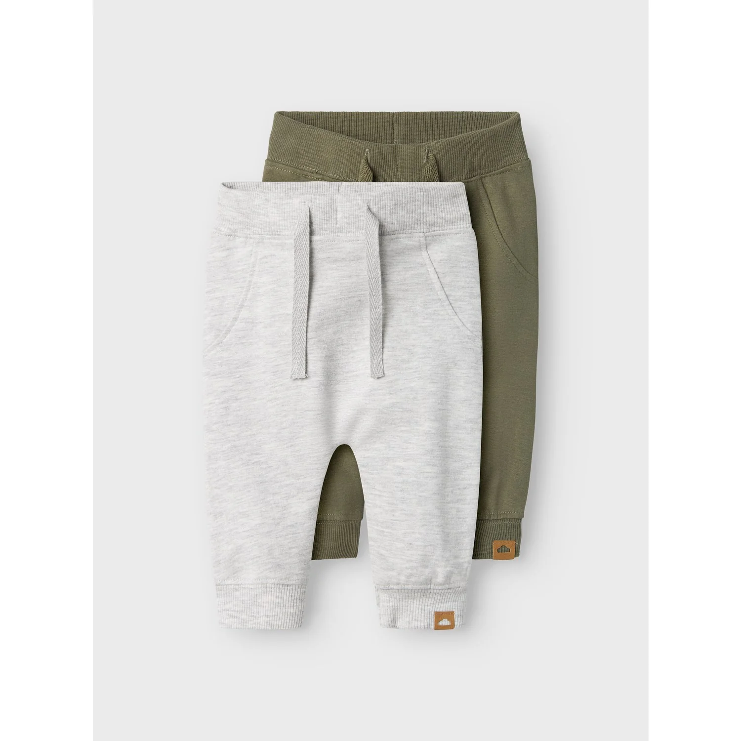 Name It Light Grey Melange Deep Lichten Green Nbntakki 2P Sweat Pants Noos - Image 7