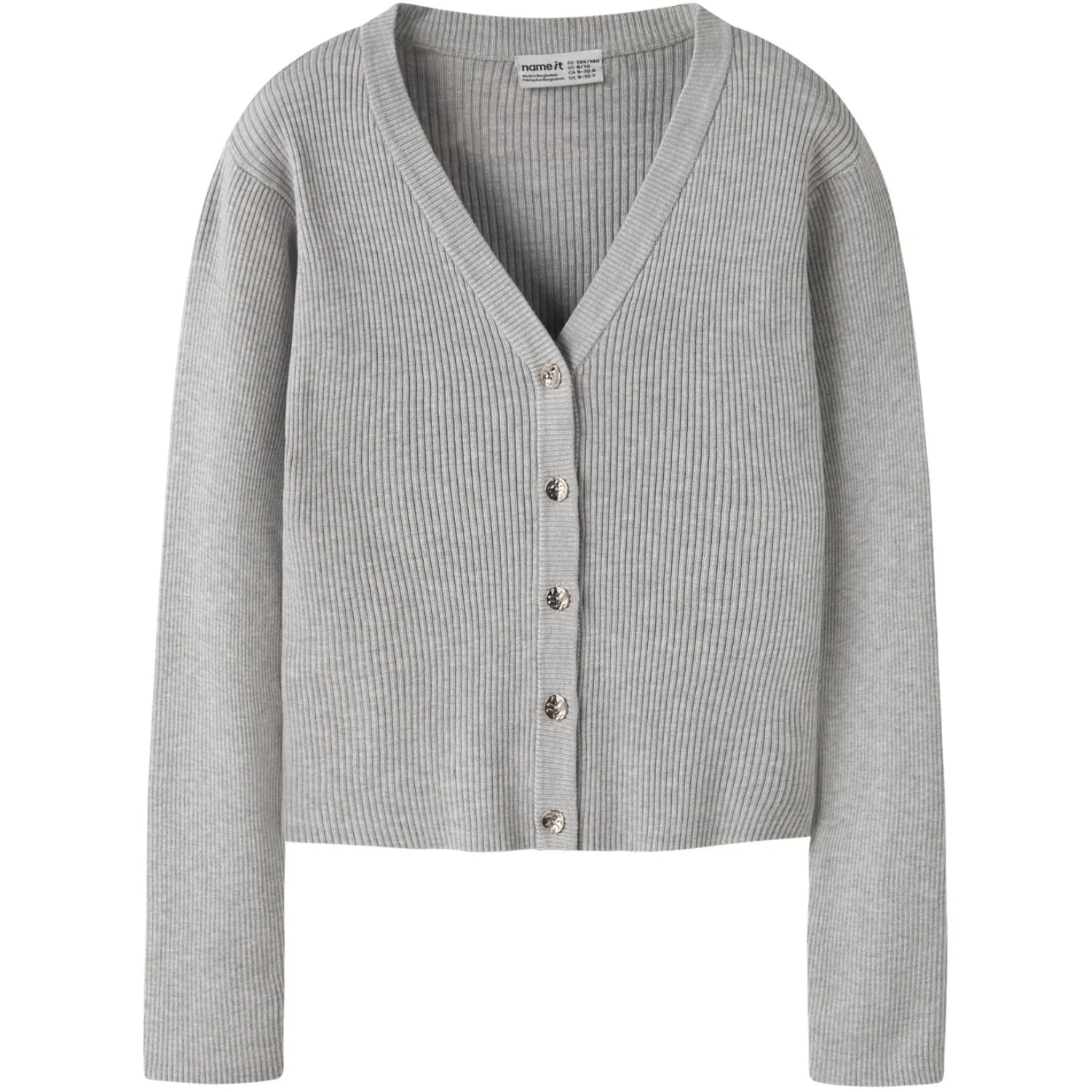 Name It Light Grey Melange Nkflarenlise Xsl Ls Knit Card
