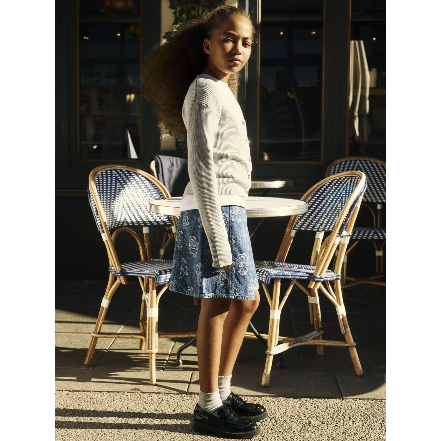 Name It Light Grey Melange Nkflarenlise Xsl Ls Knit Card - Image 2