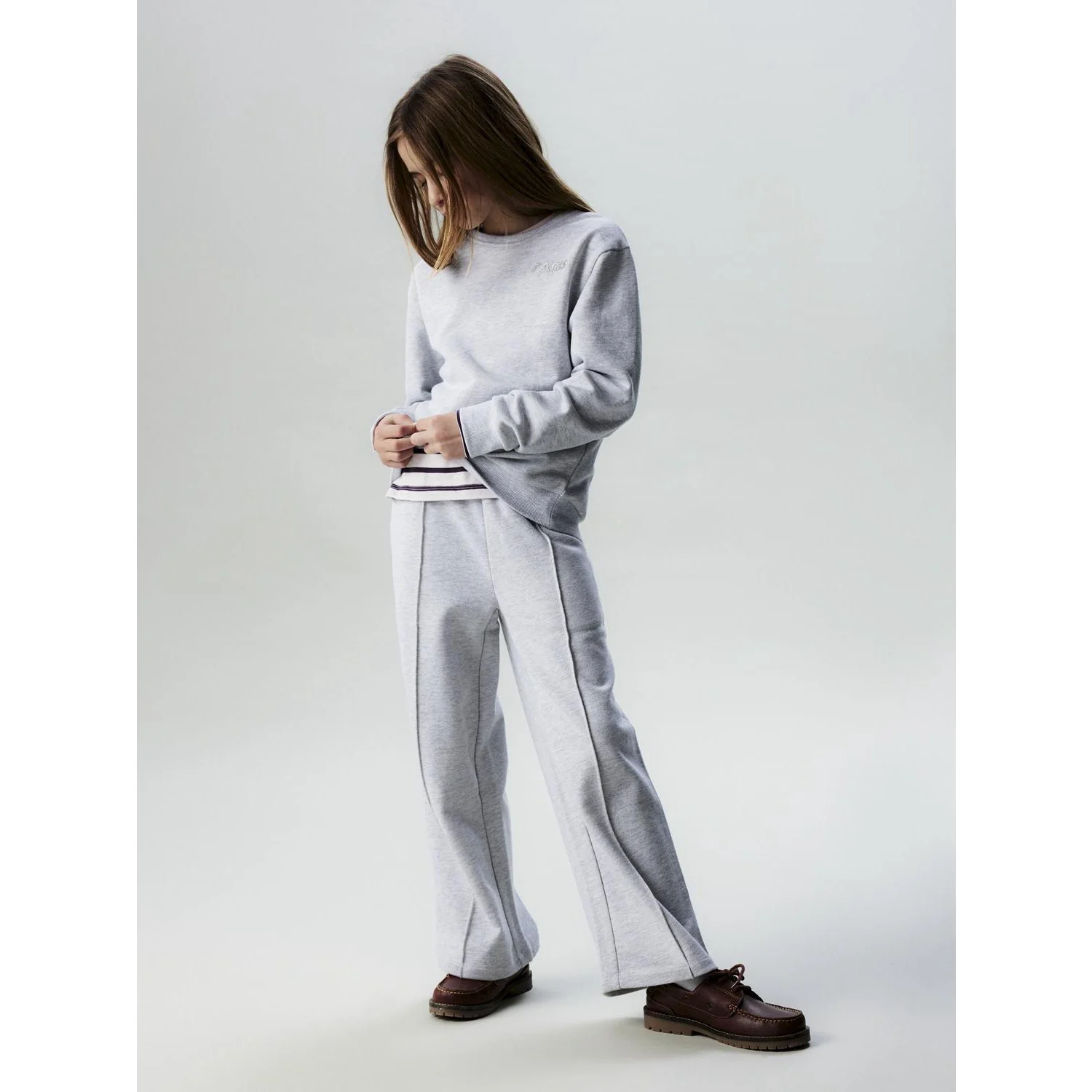 Name It Light Grey Melange Nkftilde Sweat Wide Pants Unb Pb - Image 2