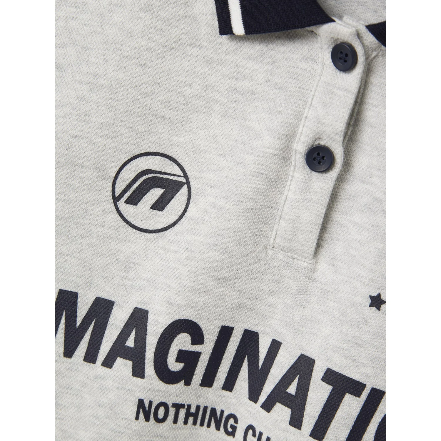 Name It Light Grey Melange Nkmkris Ls Nreg Polo - Image 4