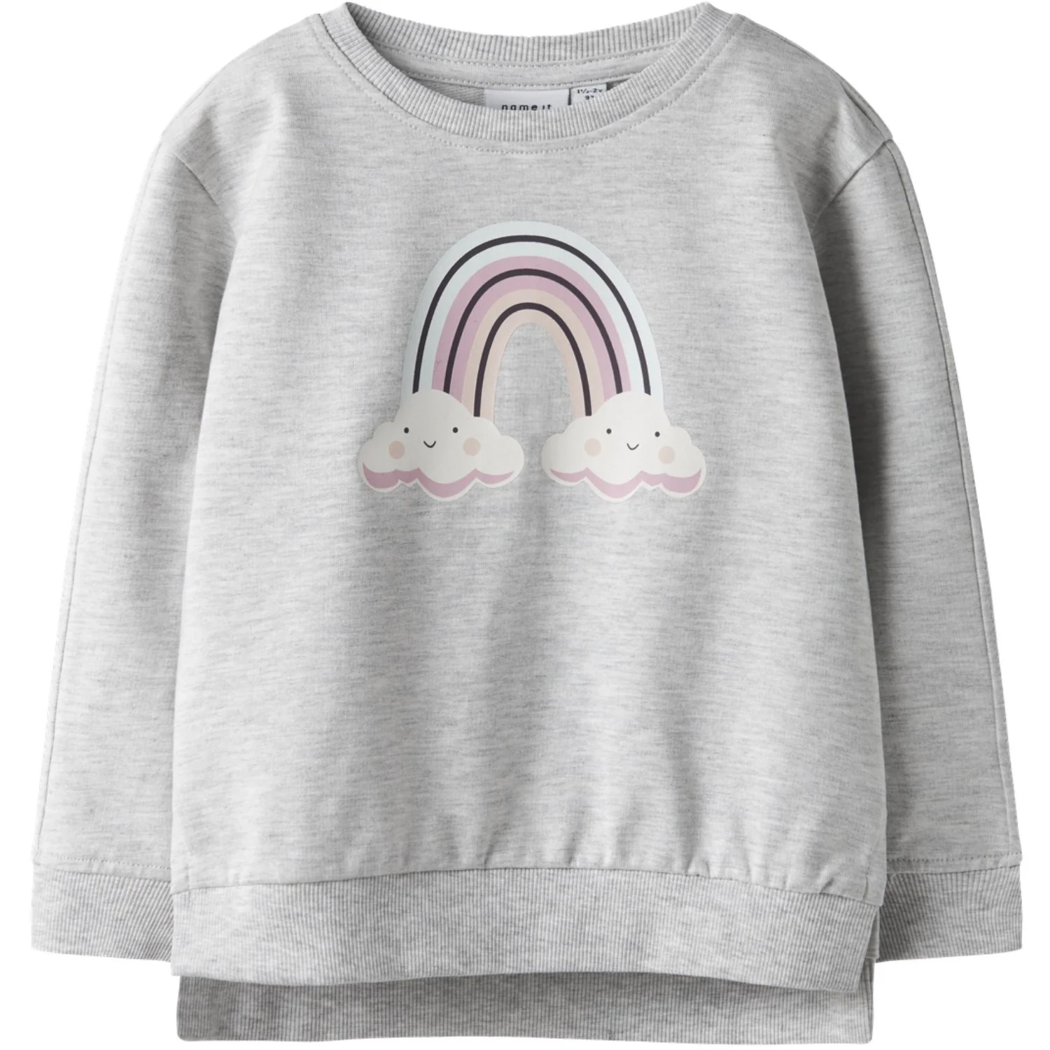 Name It Light Grey Melange Nmfbissine Ls Nreg Swe Unb Box Pb