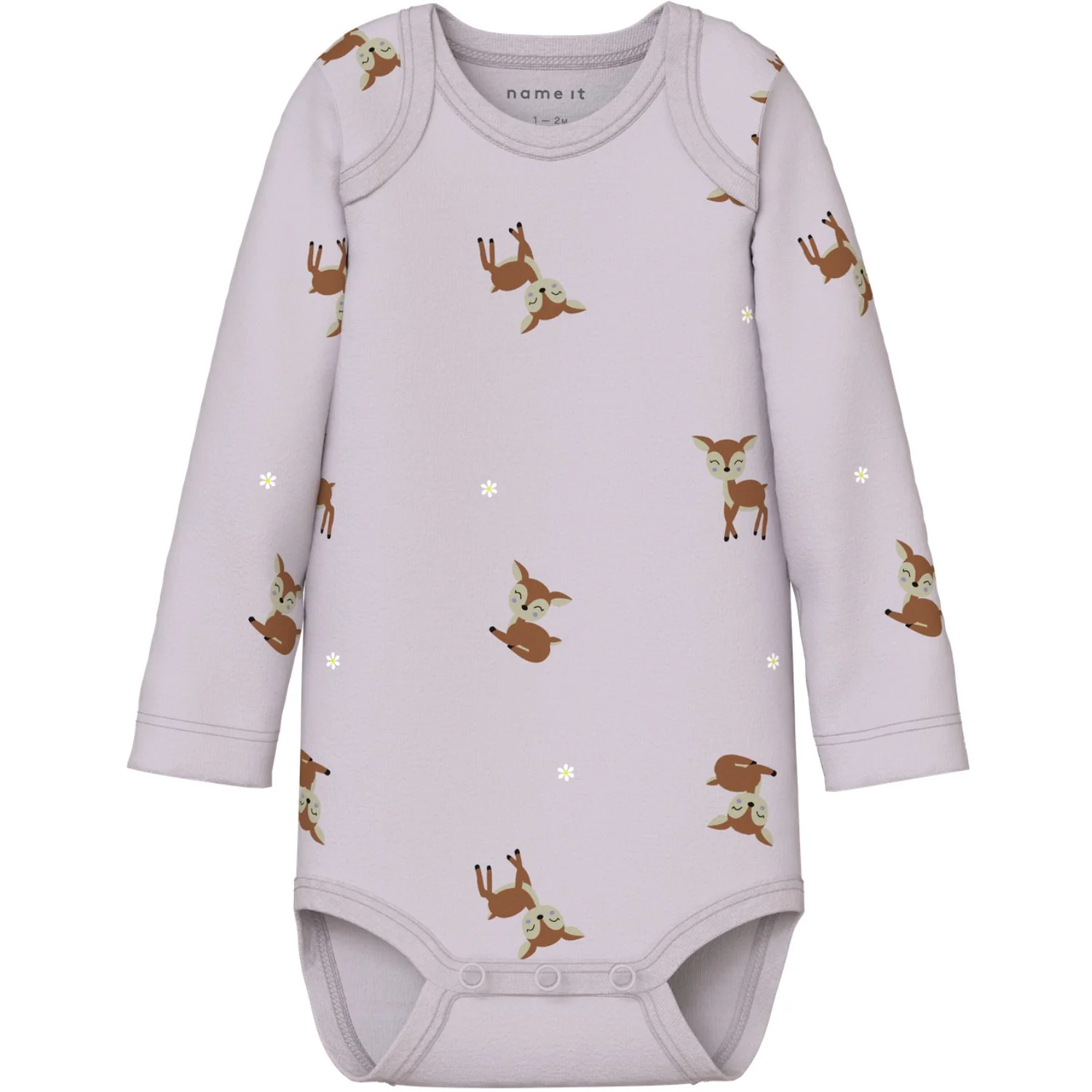 Name It Lilac Marble Nbfbody 3P Ls Lilac Marble Deer Noos - Image 2
