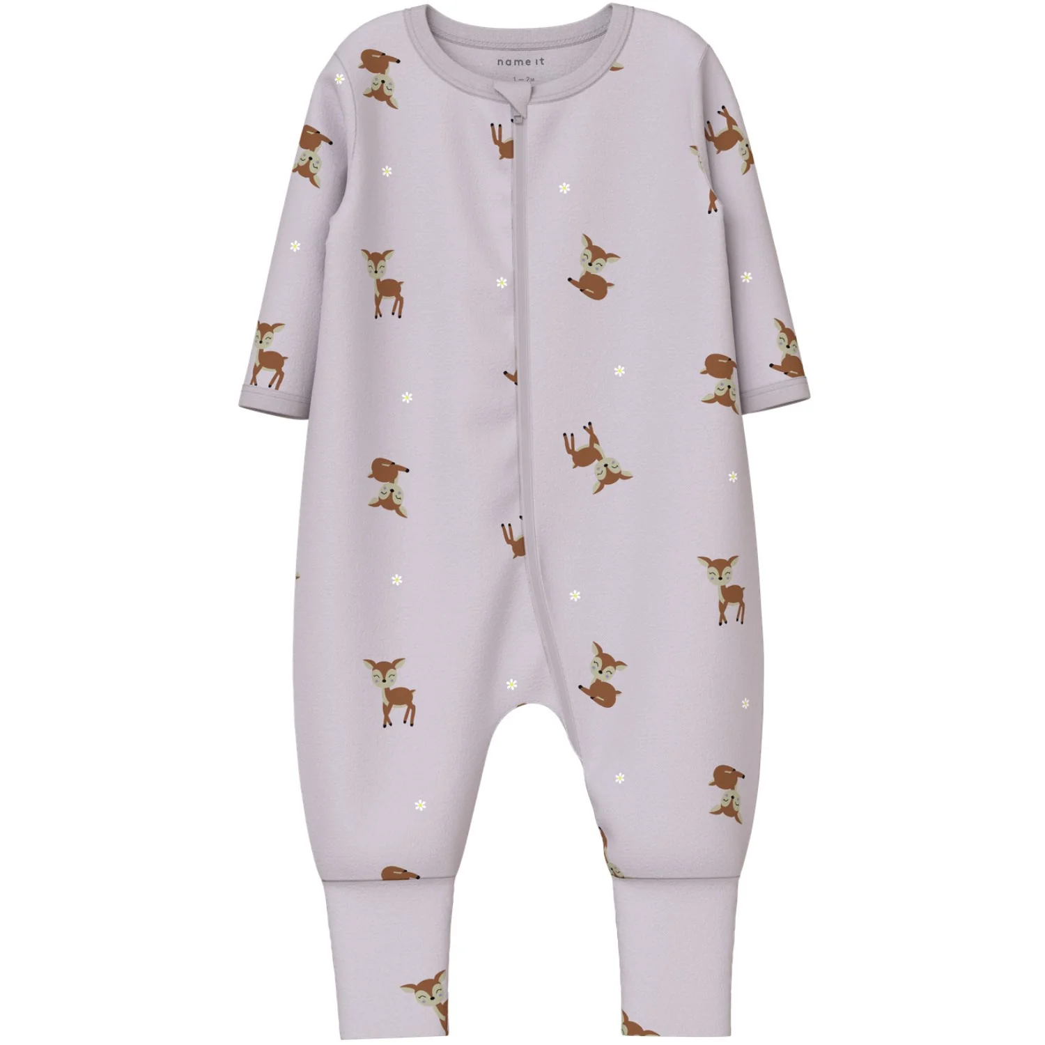 Name It Lilac Marble Nbfnightsuit 2P Zip Ff Lilac Deer Noos - Image 2
