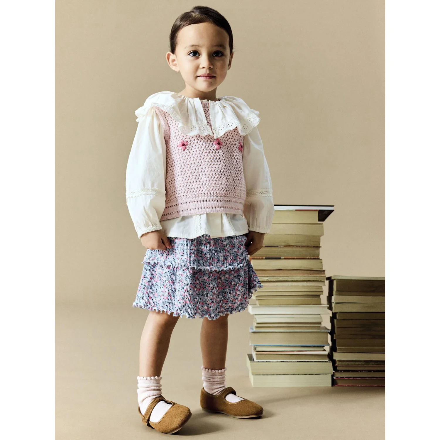 Name It Lotus Flowering Ginger Nmfkattie Knit Vest - Image 2
