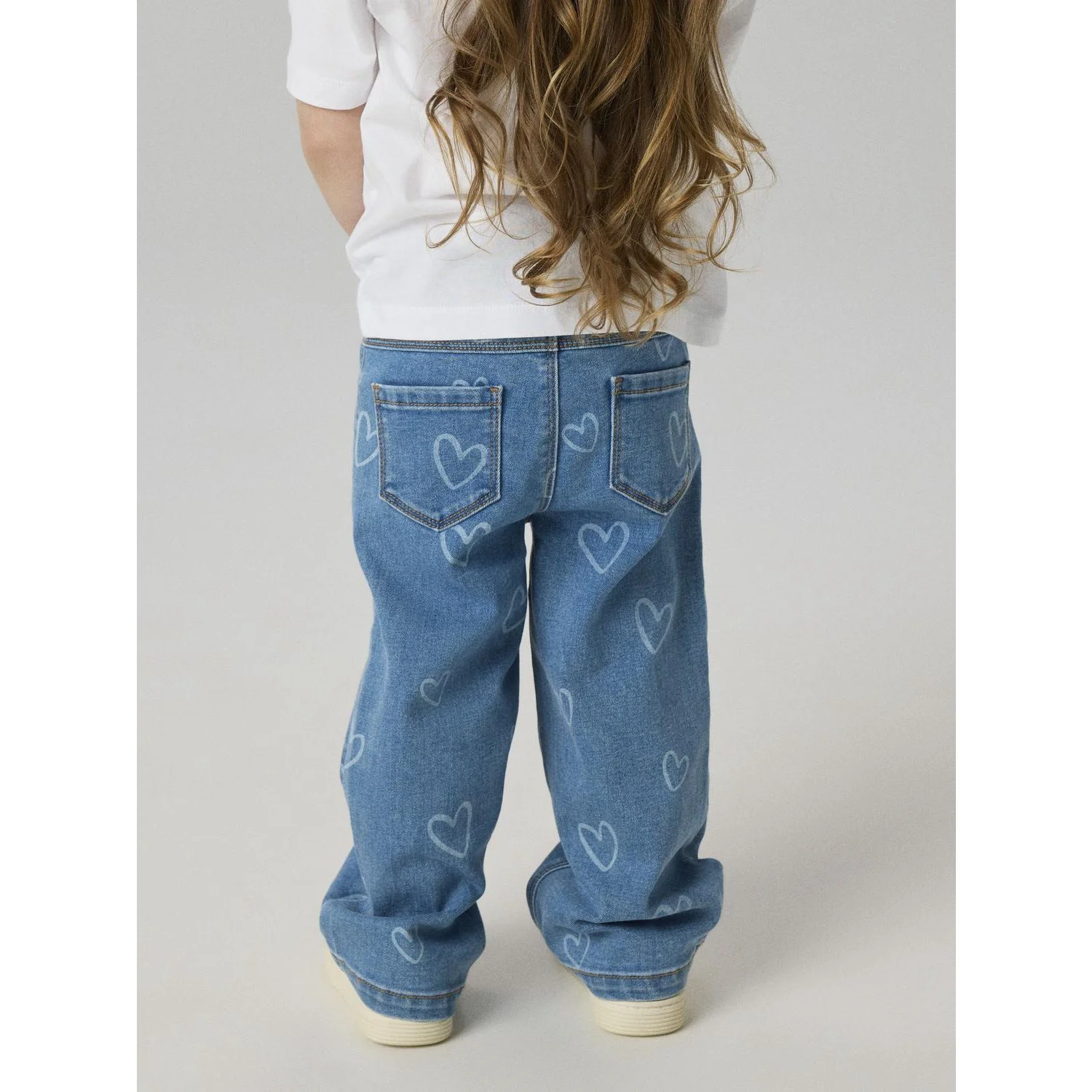 Name It Medium Blue Denim Heart Nmfrose Wide Aop Jeans 4044-On Noos - Image 7