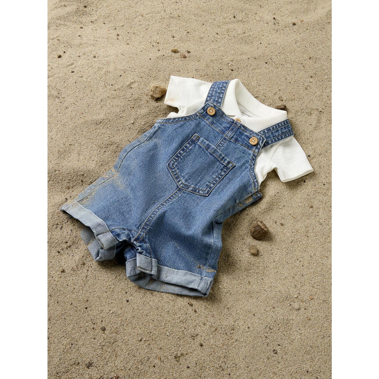 Name It Medium Blue Denim Nbmlou Dnm Shorts Overall 3400-Li H - Image 2