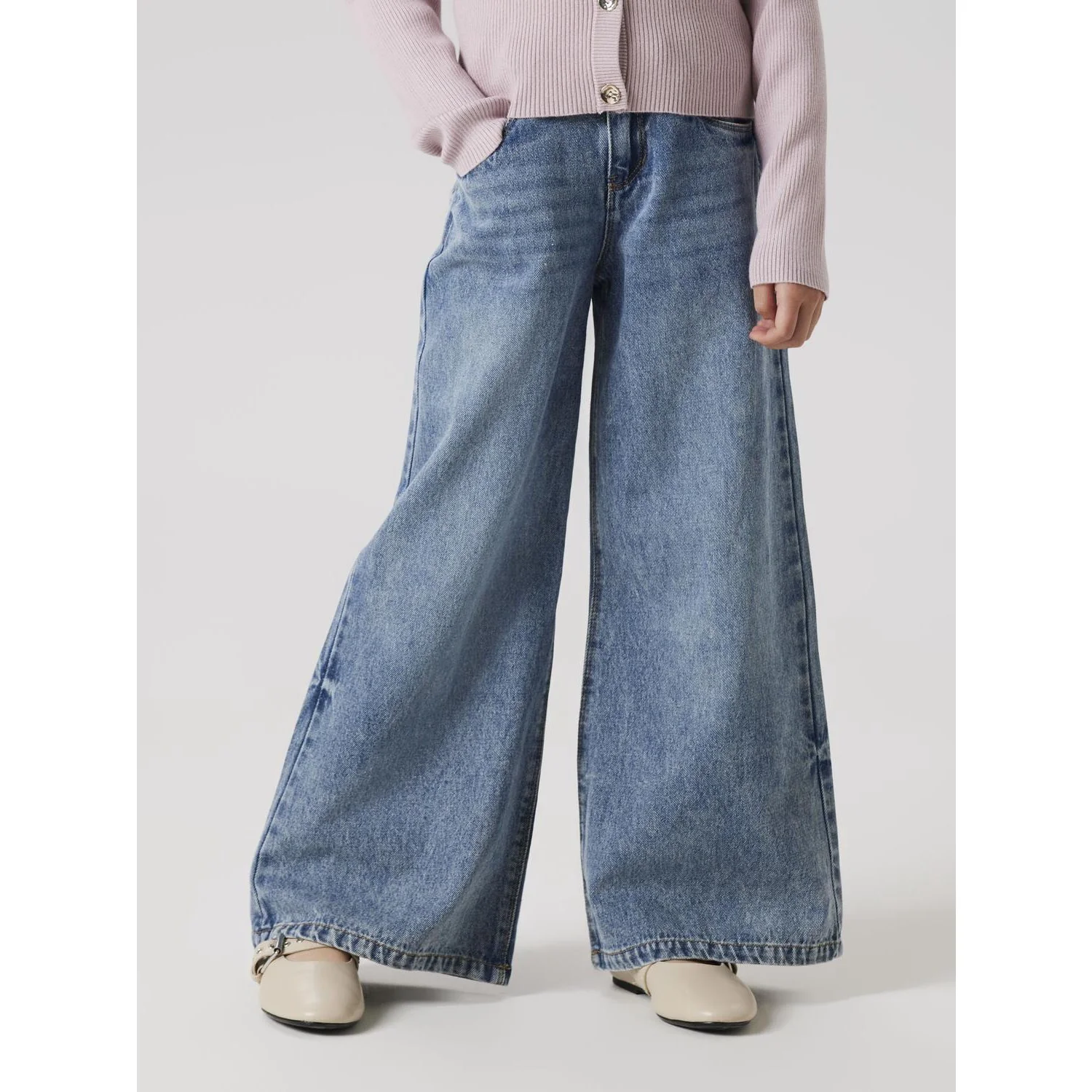 Name It Medium Blue Denim Nkfbella Skater Xwide Jeans 3111-Za Noos - Image 3