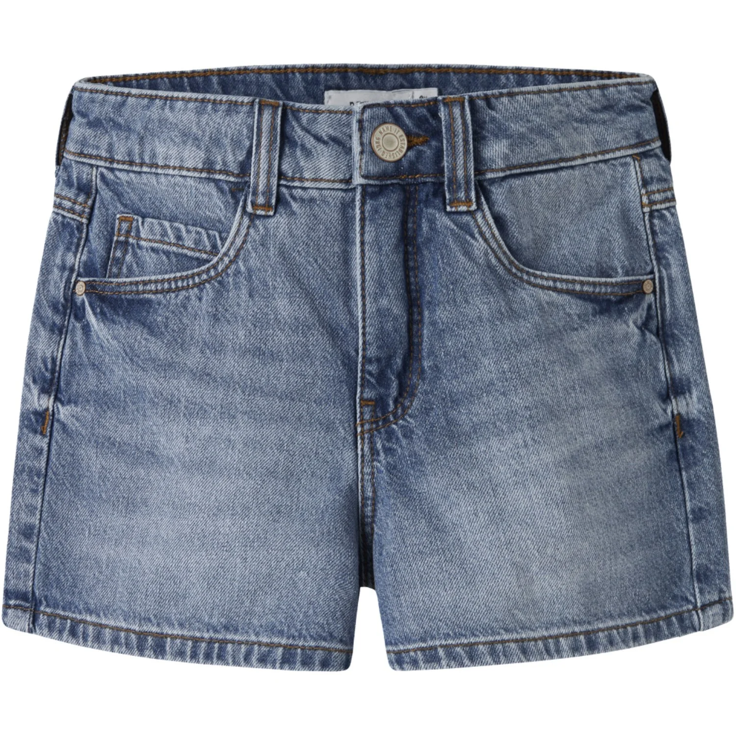 Name It Medium Blue Denim Nkfrose Mom Dnm Shorts 1141-Mj Noos