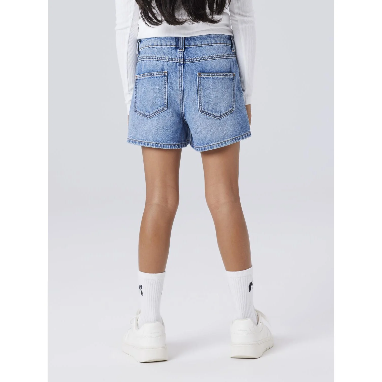 Name It Medium Blue Denim Nkfrose Mom Dnm Shorts 1141-Mj Noos - Image 4