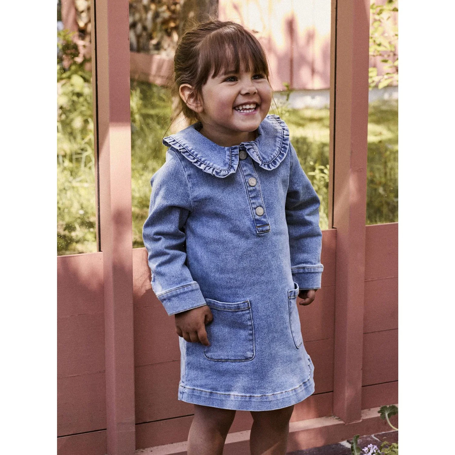 Name It Medium Blue Denim Nmfgia Dnm Ls Dress 2221-Iz D - Image 3