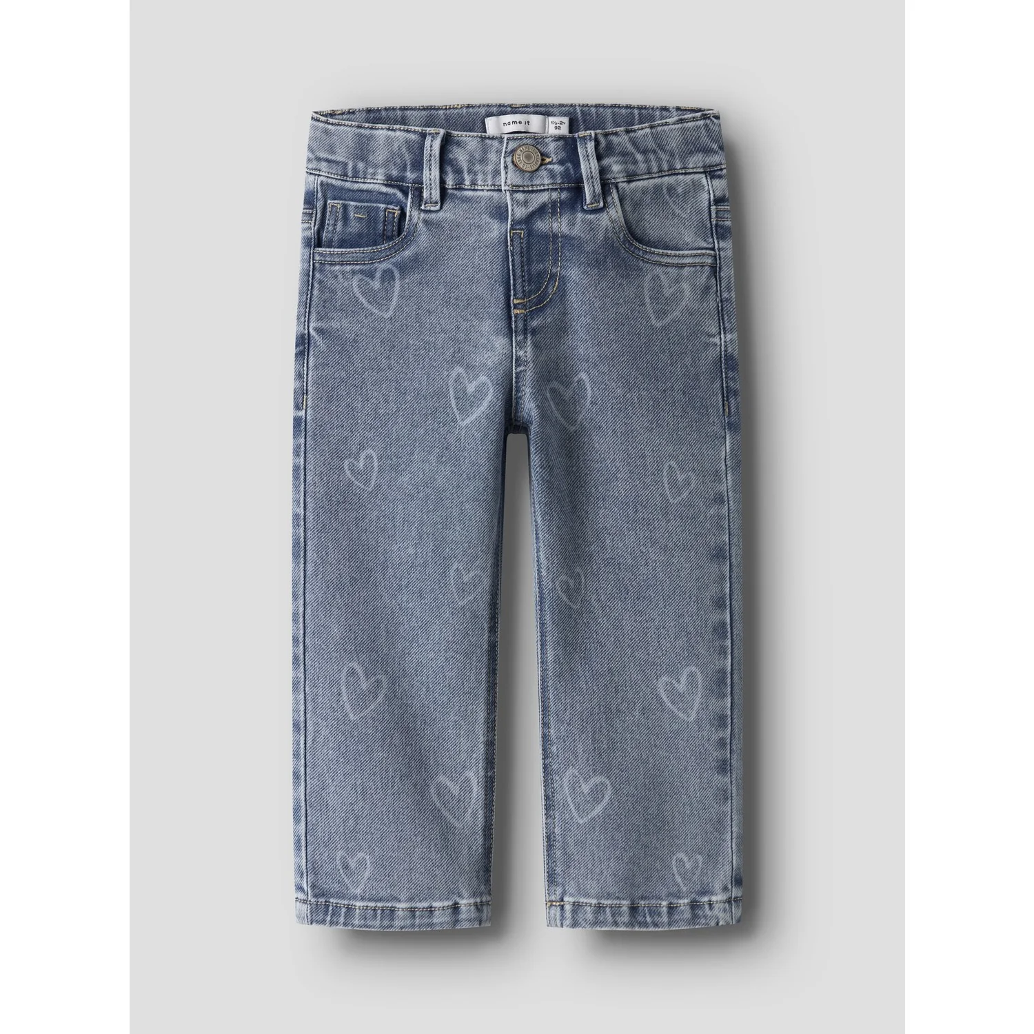 Name It Medium Blue Denim Nmfrose Straight Laser Jeans 2583-Gy B - Image 4