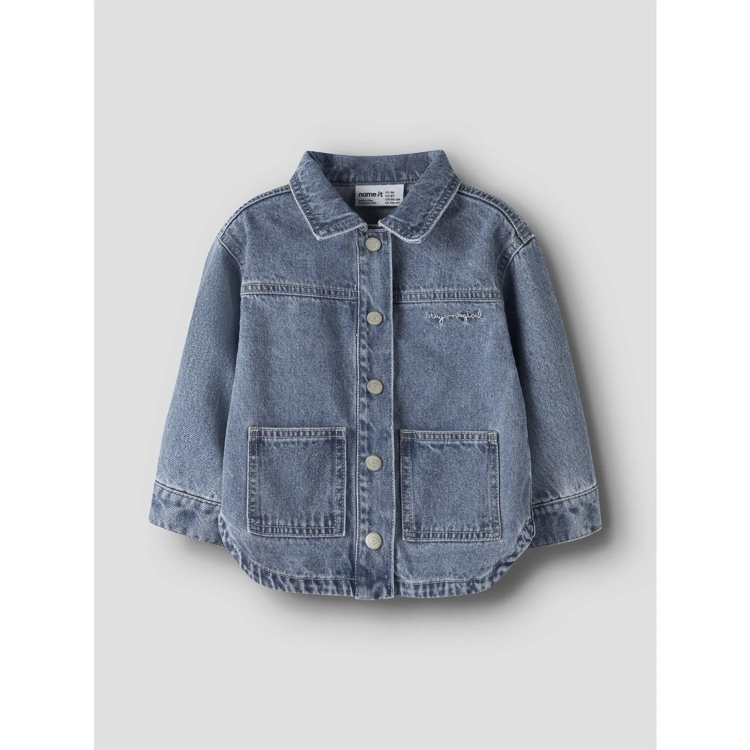 Name It Medium Blue Denim Unicorn Glitter Nmfluna Glitter Dnm Jacket 4577-Im L - Image 5