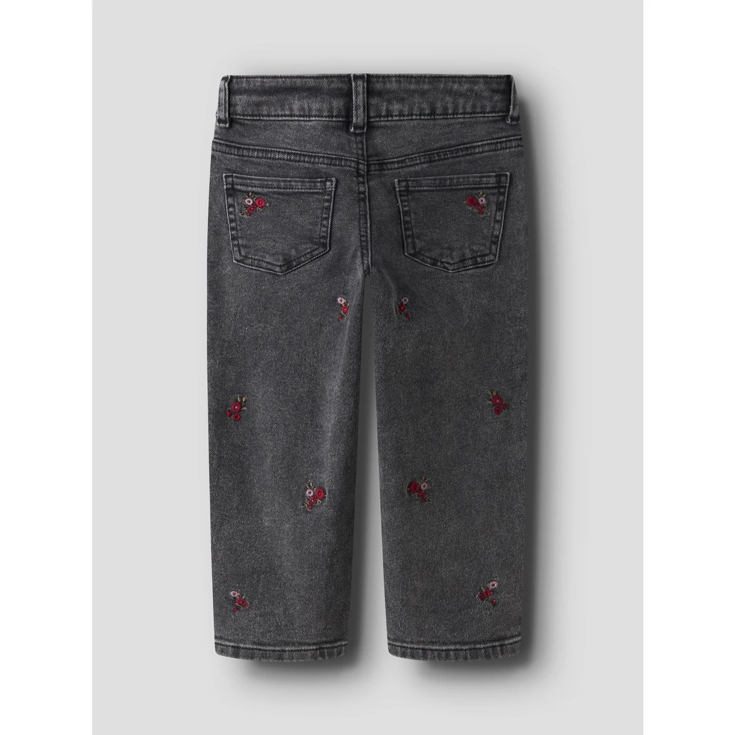 Name It Medium Grey Denim Flower Emb Nmfbella Mom Emb Jeans 1224-sm Noos - Image 4