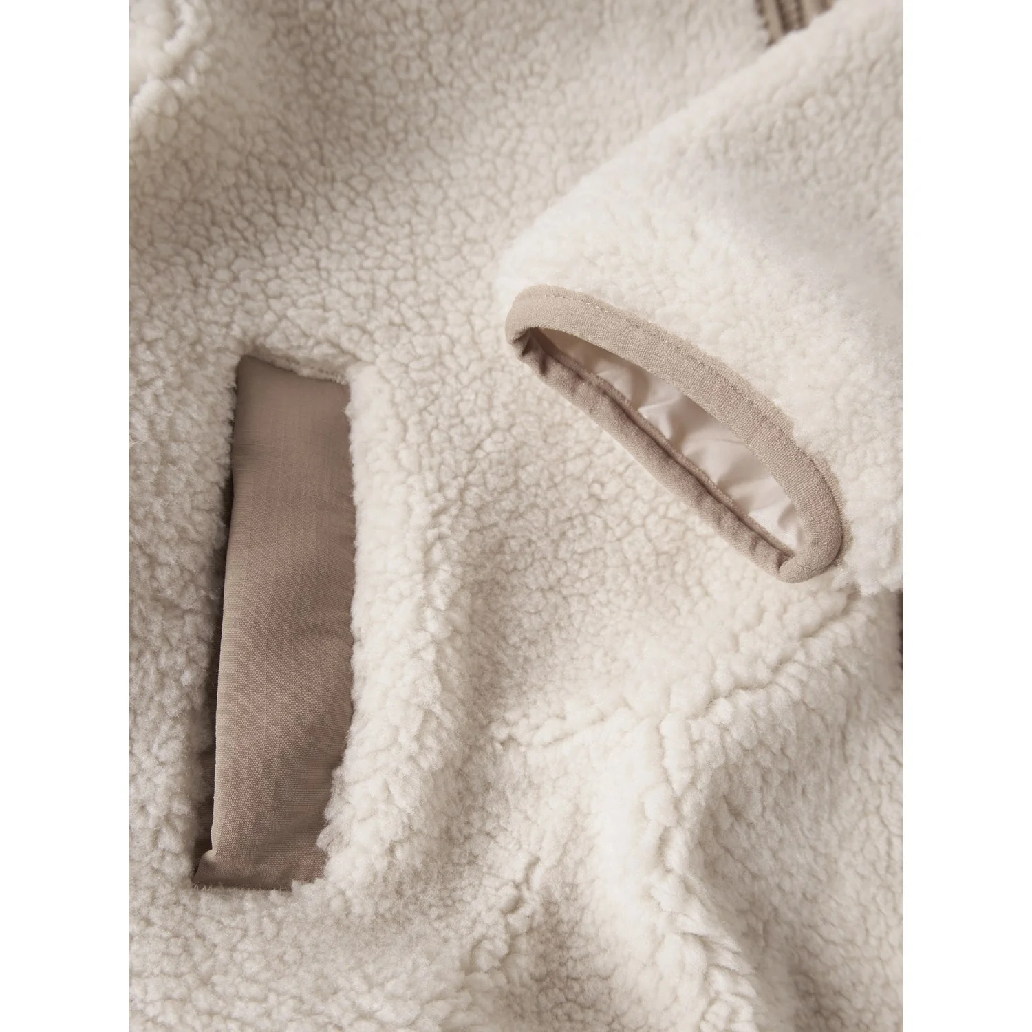 Name It Moonbeam Chest Pocket Savannah Tan Nknmattia Sherpa Jacket Pb - Image 3