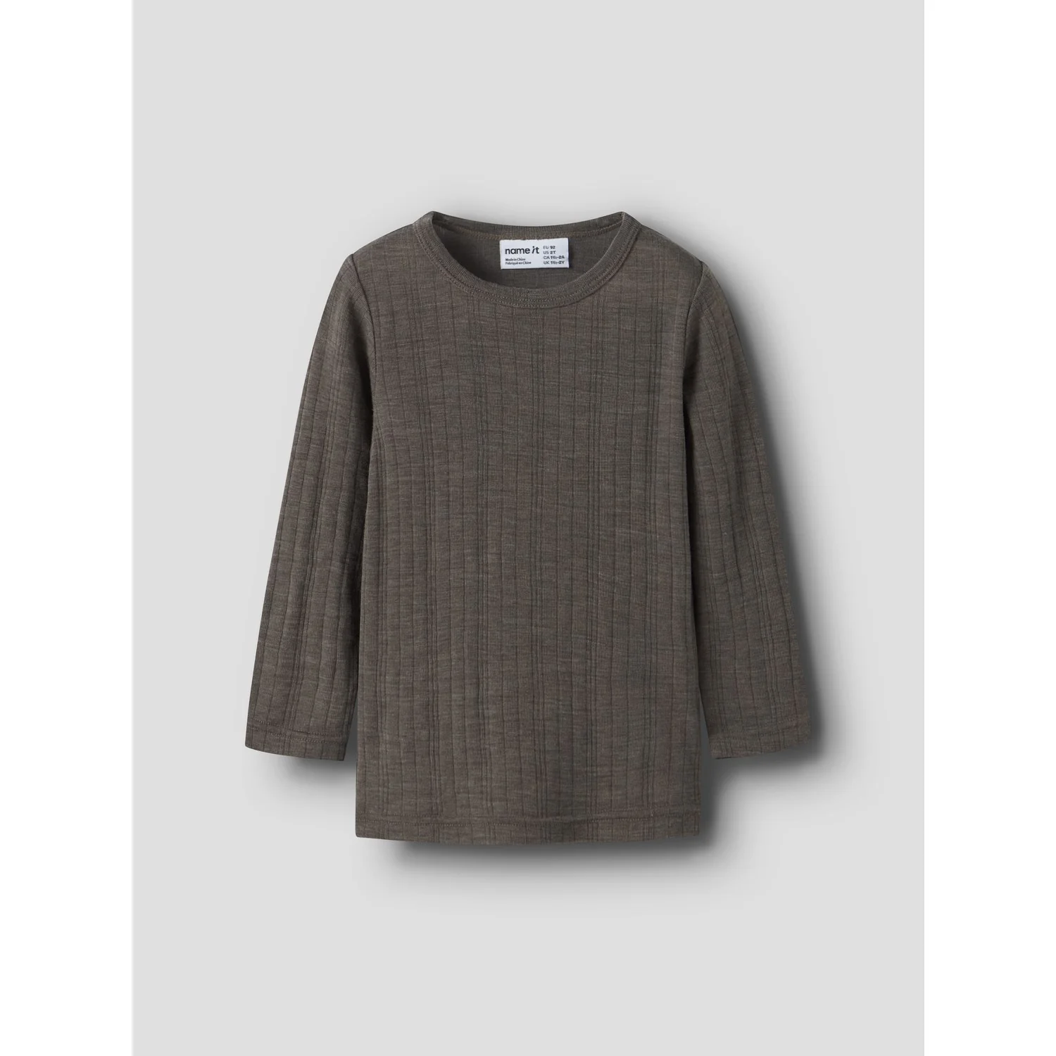 Name It Morel Nmmwang Wool Needle Ls Top Solid Noos - Image 3