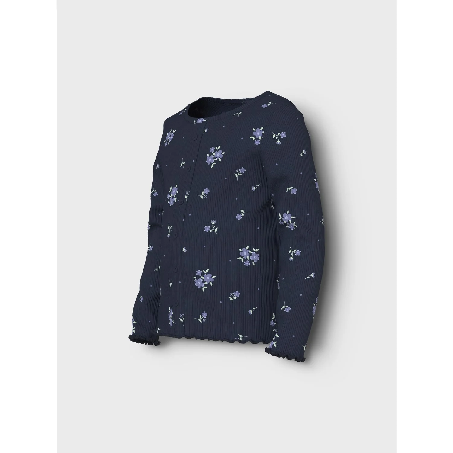 Name It Navy Blazer Blossom Aop Nmfvemia Ls Slim Top - Image 2