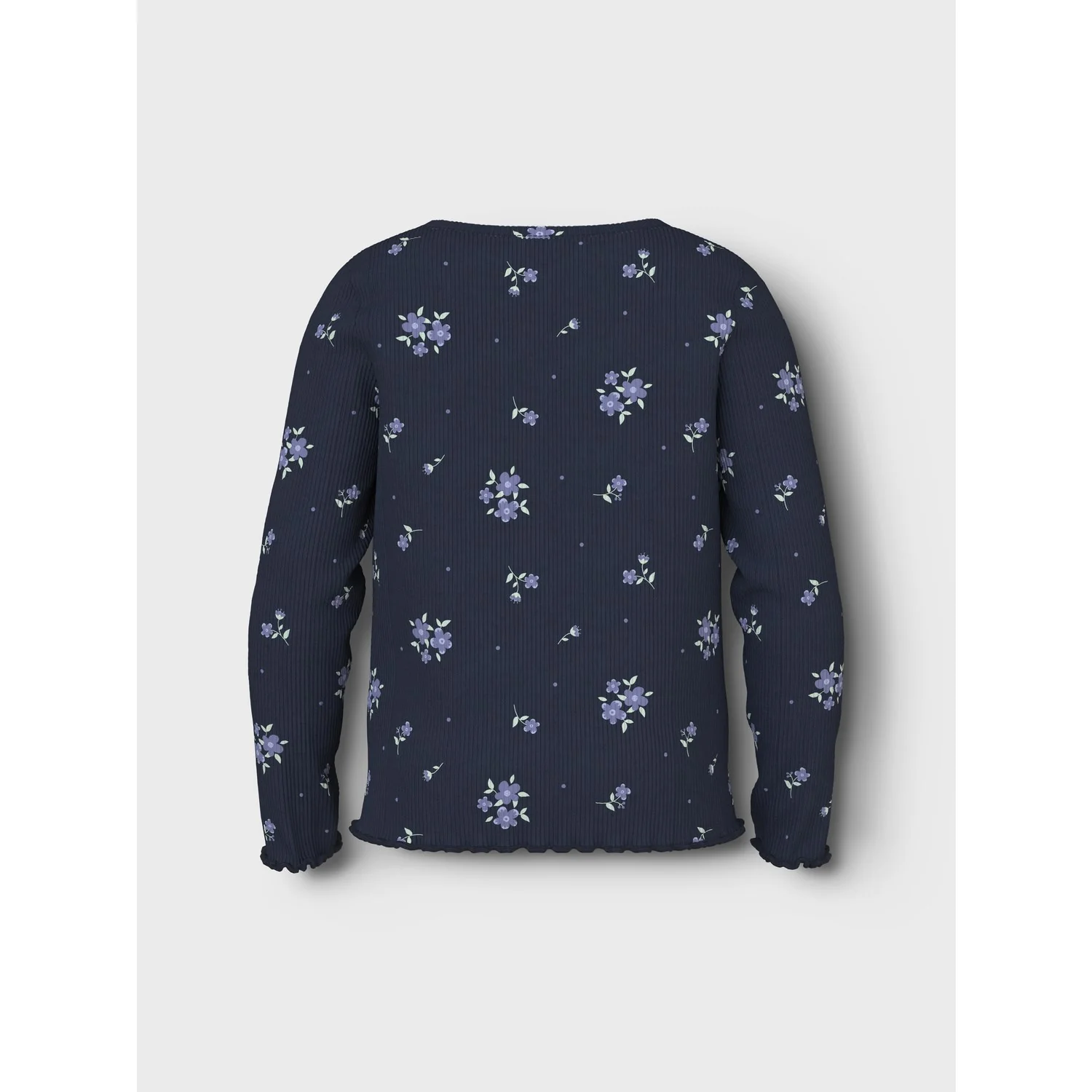 Name It Navy Blazer Blossom Aop Nmfvemia Ls Slim Top - Image 3