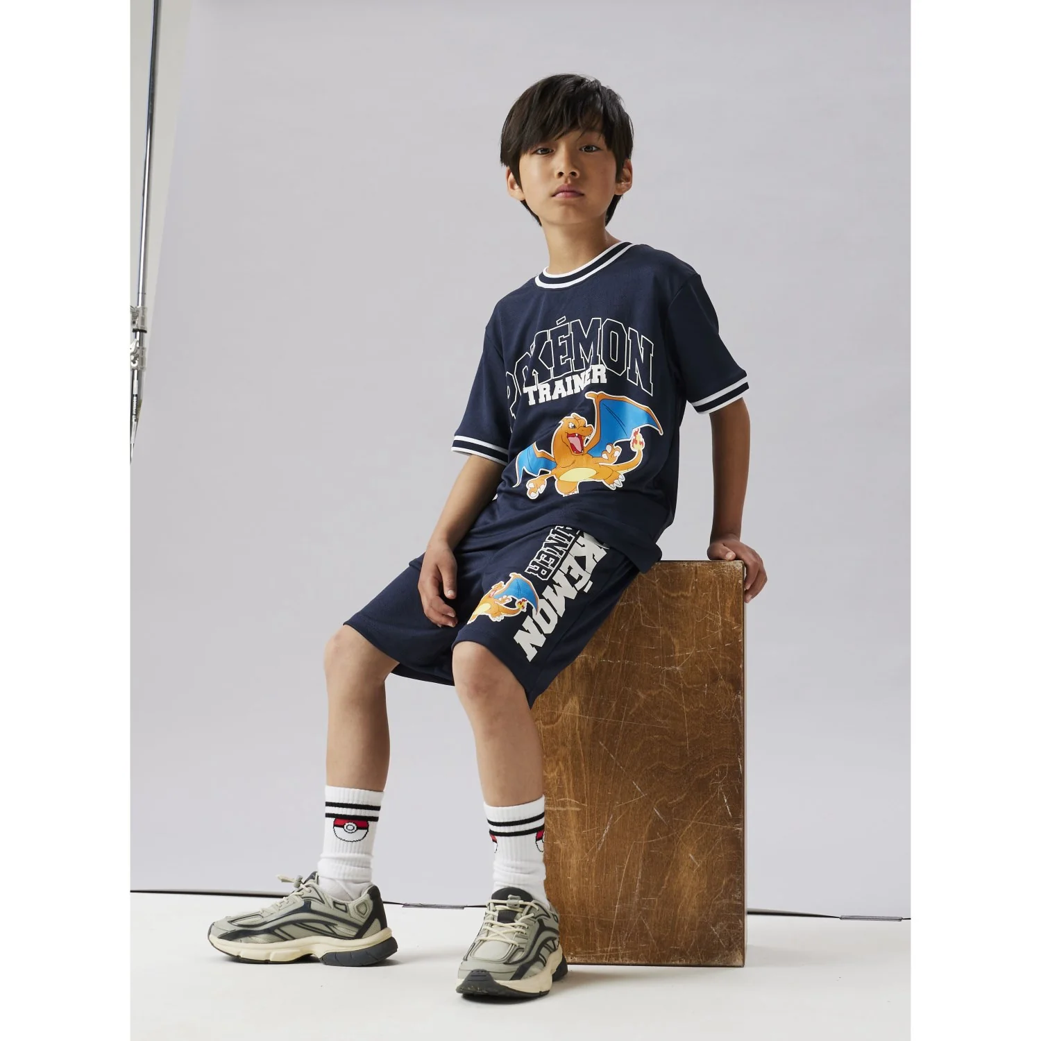 Name It Navy Blazer Nkmmoris Pokemon Nreg Poly Ss Top Sky - Image 2