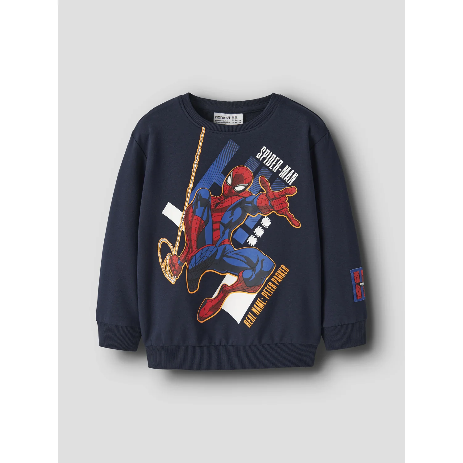 Name It Navy Blazer Nmmalbie Spider Nreg Sweat Unb Mar - Image 3