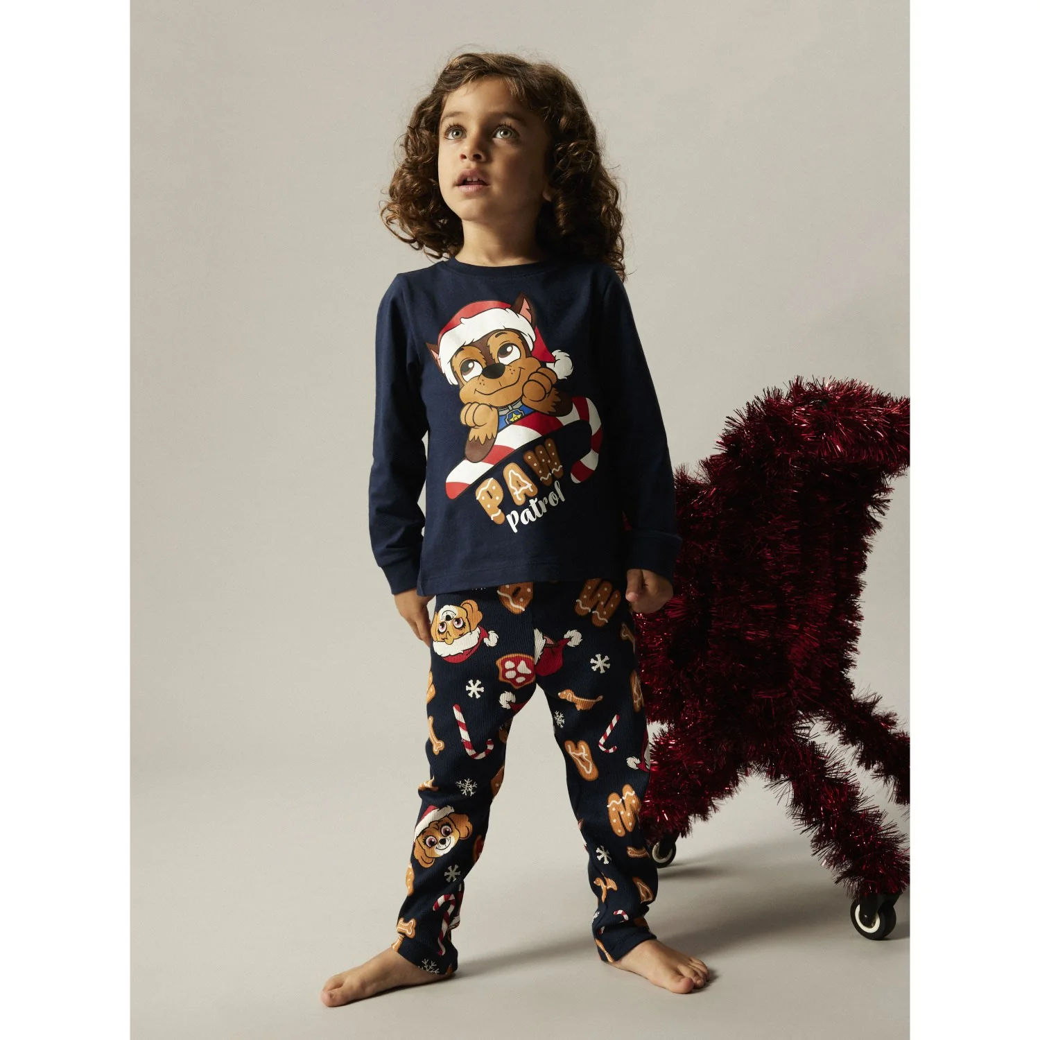 Name It Navy Blazer Nmmslava Paw Ls Nightset Cplg - Image 2