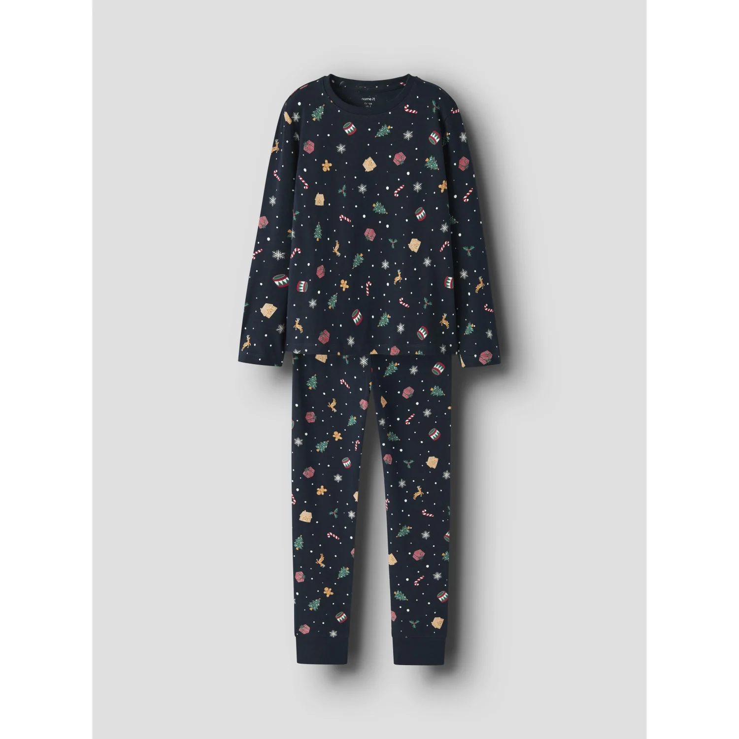 Name It Navy Blazer Xmas AOP Navy Nknvismas Ls Nightset - Image 5