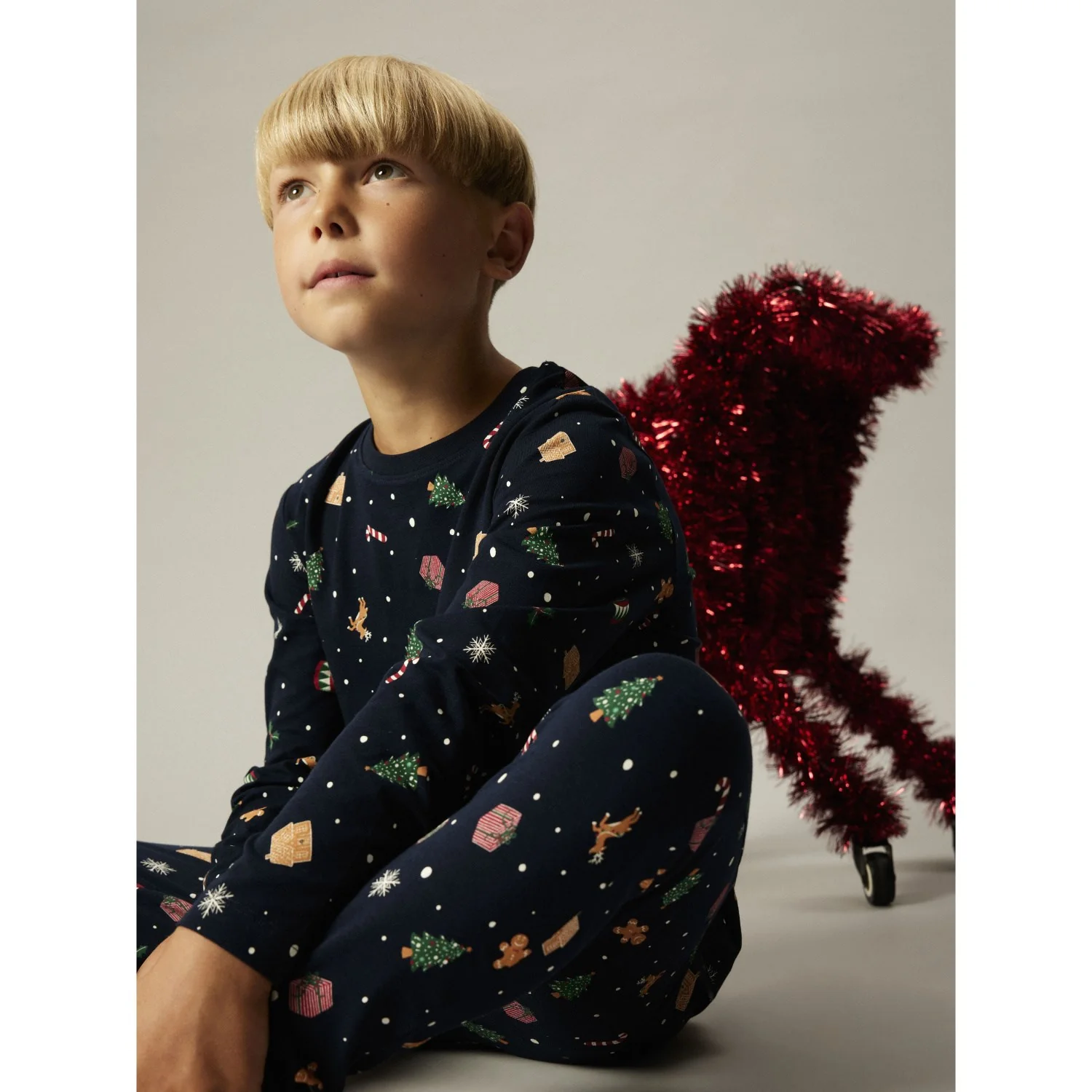 Name It Navy Blazer Xmas AOP Navy Nknvismas Ls Nightset - Image 6