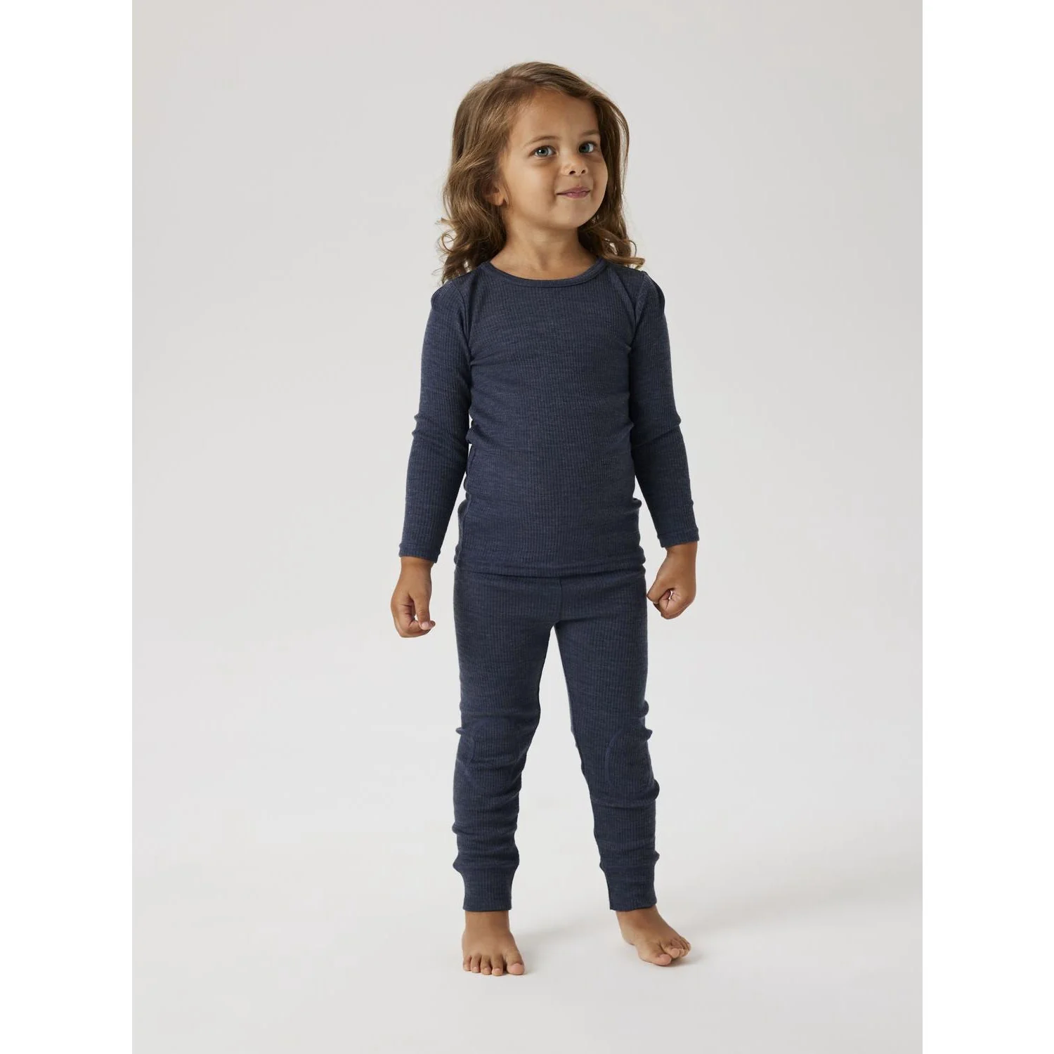 Name It Ombre Blue Nmnwax Wool Rib Ls Top Noos - Image 2