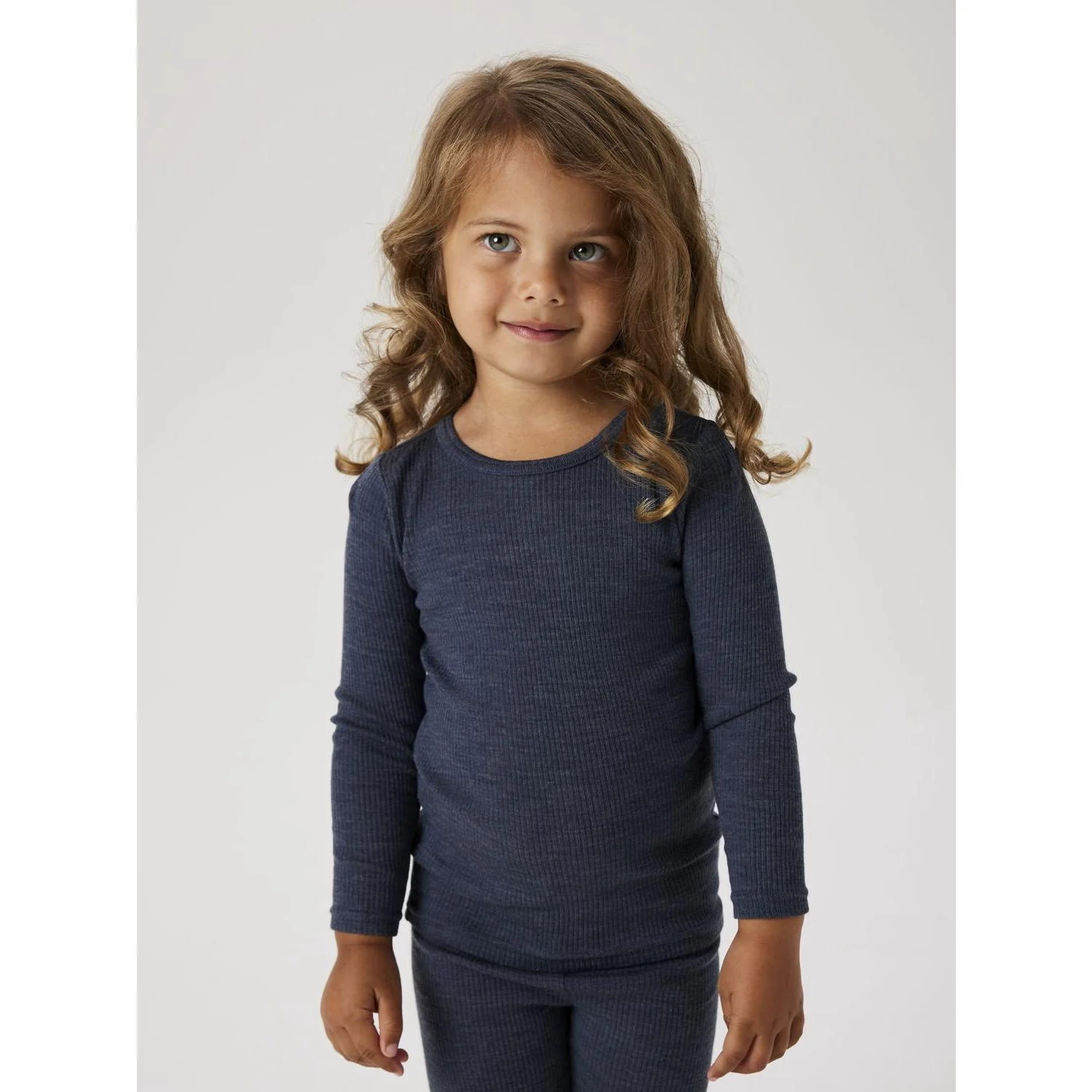 Name It Ombre Blue Nmnwax Wool Rib Ls Top Noos - Image 3