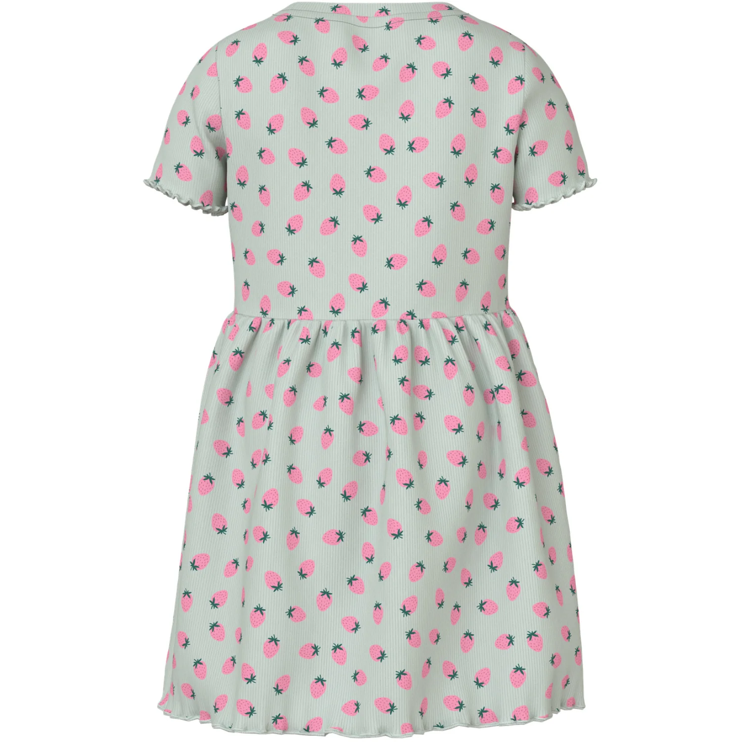 Name It Pale Aqua Strawberries Nmfvemma Ss Aop Dress - Image 2