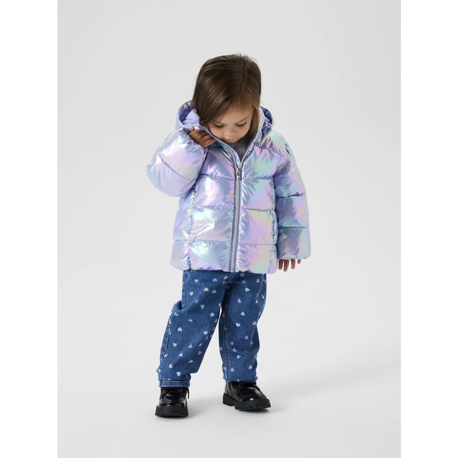 Name It Pastel Lilac Nmfmolina Puffer Jacket Shiny - Image 2